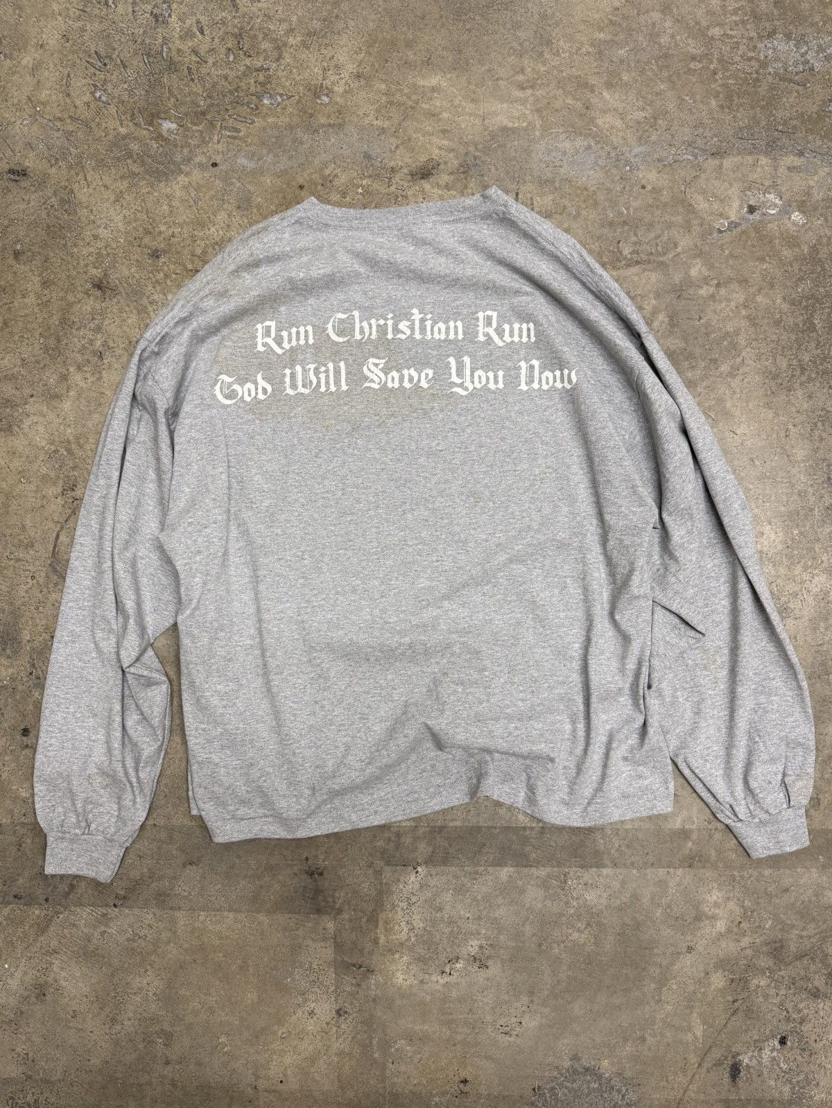 ALEXANDER DIGENOVA Alexander Digenova Grey Christian Long Sleeve Tee Size US XL / EU 56 / 4 - 2 Thumbnail