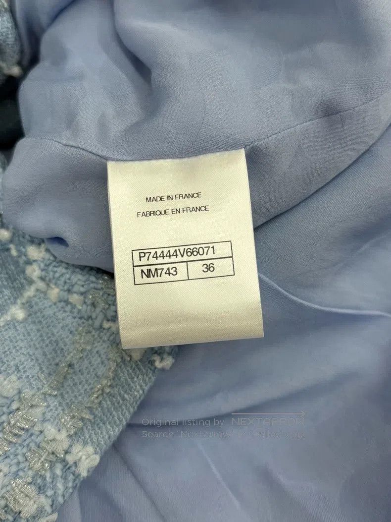 Chanel Chanel Blue plaid tweed coat Size XS / US 0-2 / IT 36-38 - 5 Thumbnail