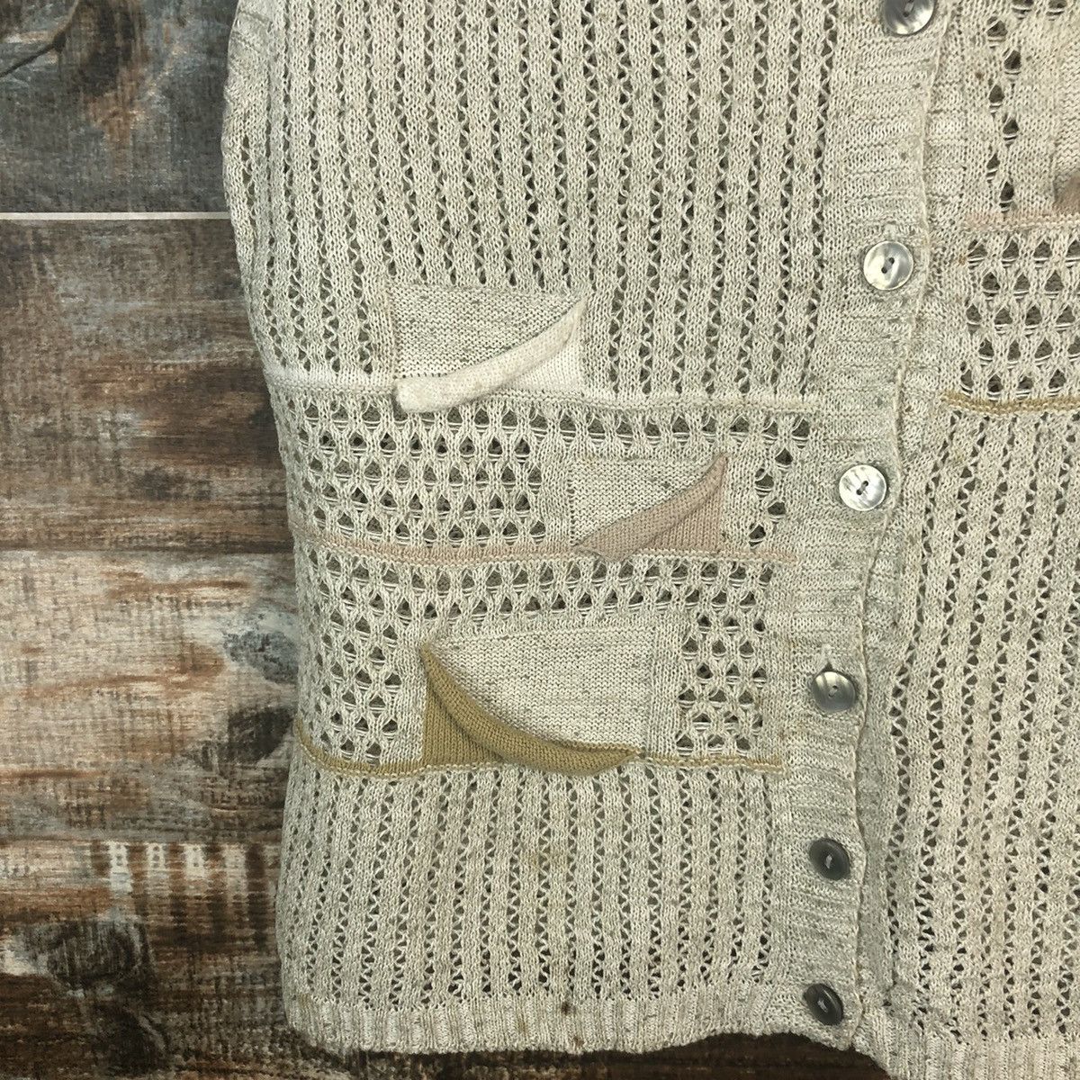 Homespun Knitwear × Japanese Brand Unga Grey Vest Knitwear #A1334 Size US S / EU 44-46 / 1 - 7 Thumbnail