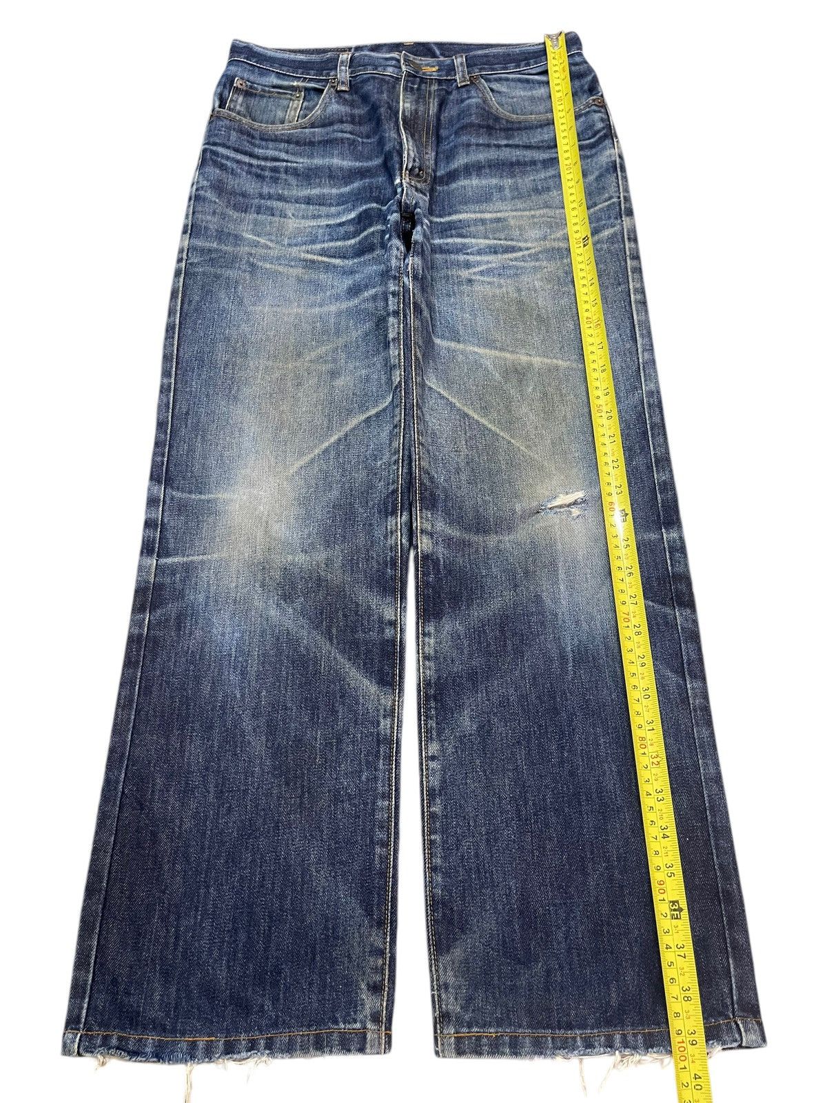 14th Addiction Vintage Japanese Brand Blue Faded Wash Style Baggy Jeans Size US 31 - 12 Thumbnail
