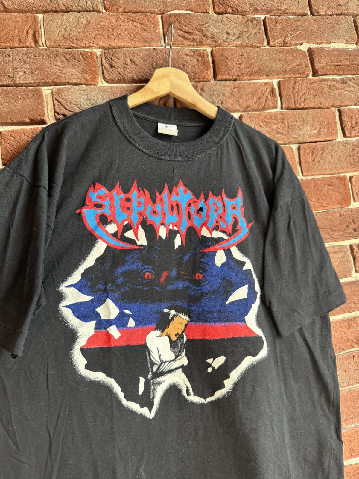 Band Tees Rare Vintage 90s Sepultura Schizophrenia Metal Band Tee Grai Size US XL / EU 56 / 4 - 6 Thumbnail