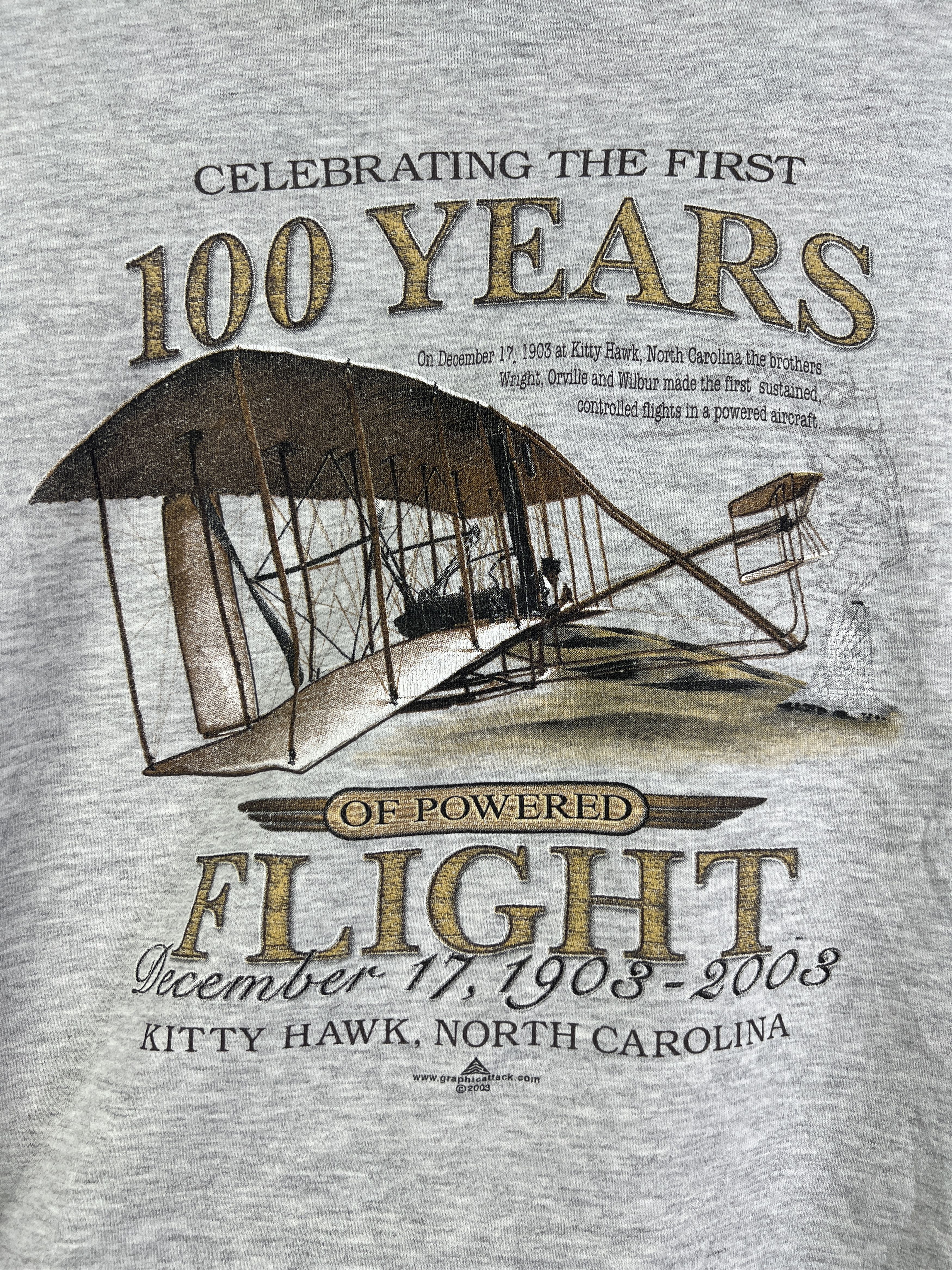 Vintage No.5130 Vintage 100 Years of Flight Graphic Sweatshirt (XL) Size US XL / EU 56 / 4 - 2 Thumbnail