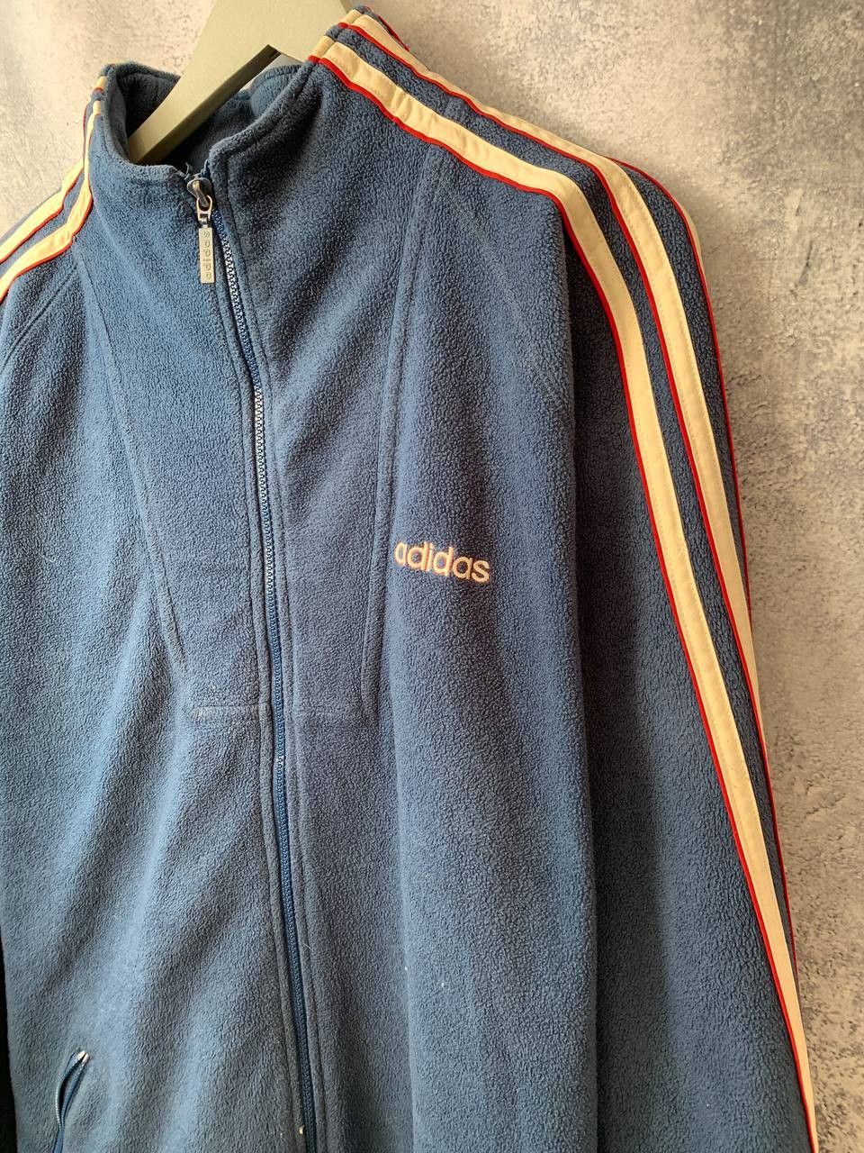 Adidas Adidas Vintage Retro 80s Full Zip Fleece Sweater Jacket Size US XL / EU 56 / 4 - 5 Thumbnail