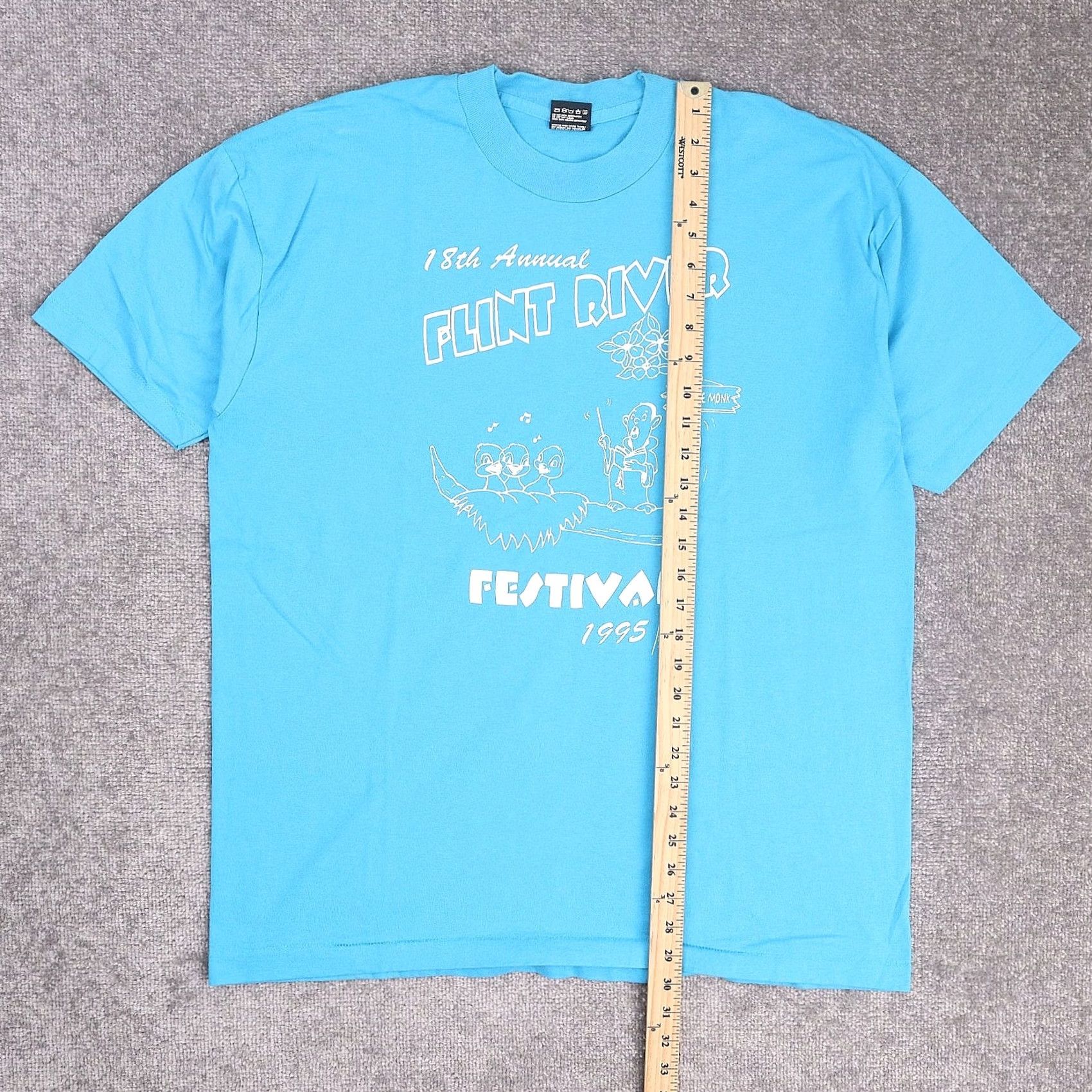Vintage VTG Flint River Festival Florida USA Made in USA XL Blue Short Sleeve T-Shirt Men Size US XL / EU 56 / 4 - 3 Thumbnail