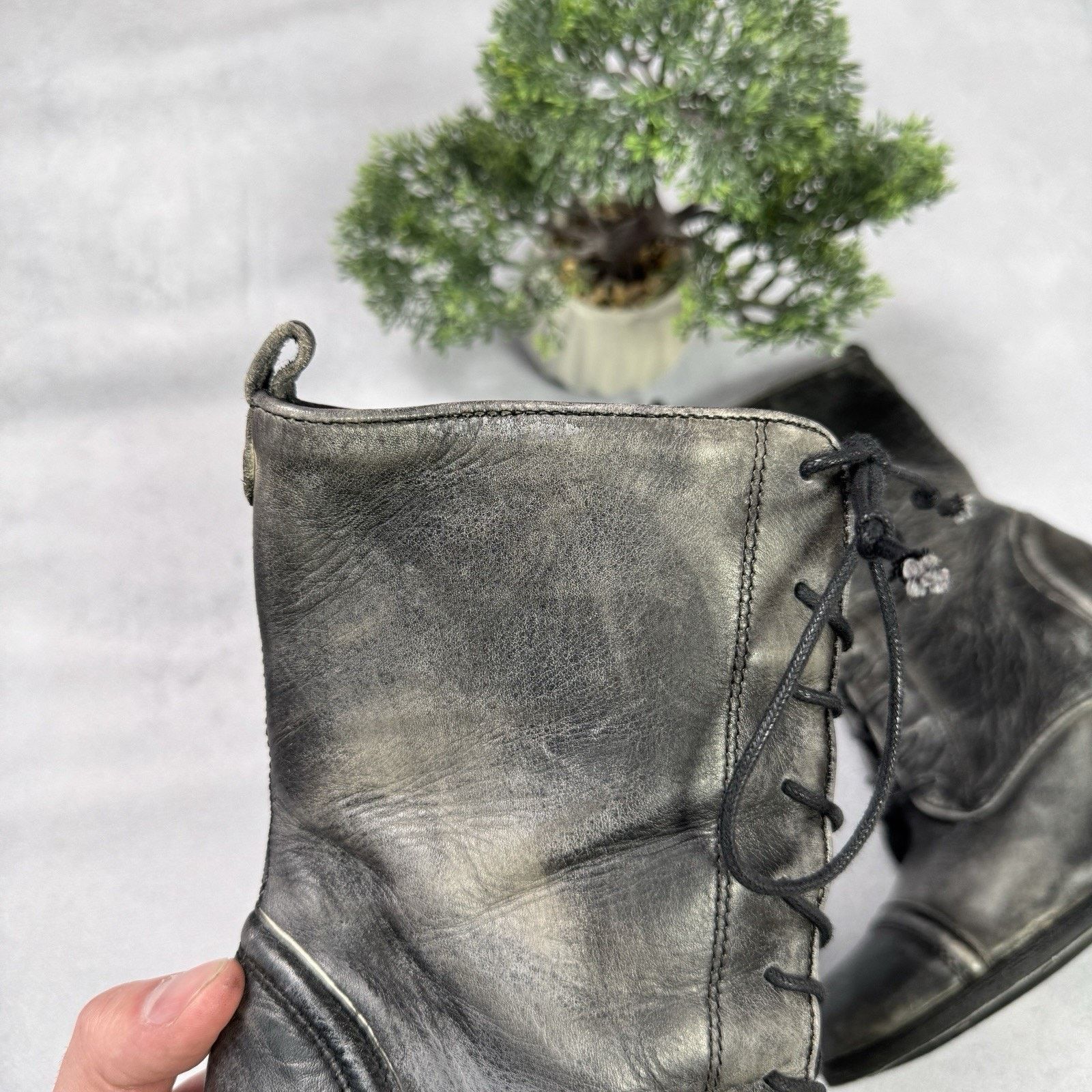 Allsaints All Saints Amarante Heel Distressed Leather Boots 39 US9 Size US 9 / IT 39 - 3 Thumbnail