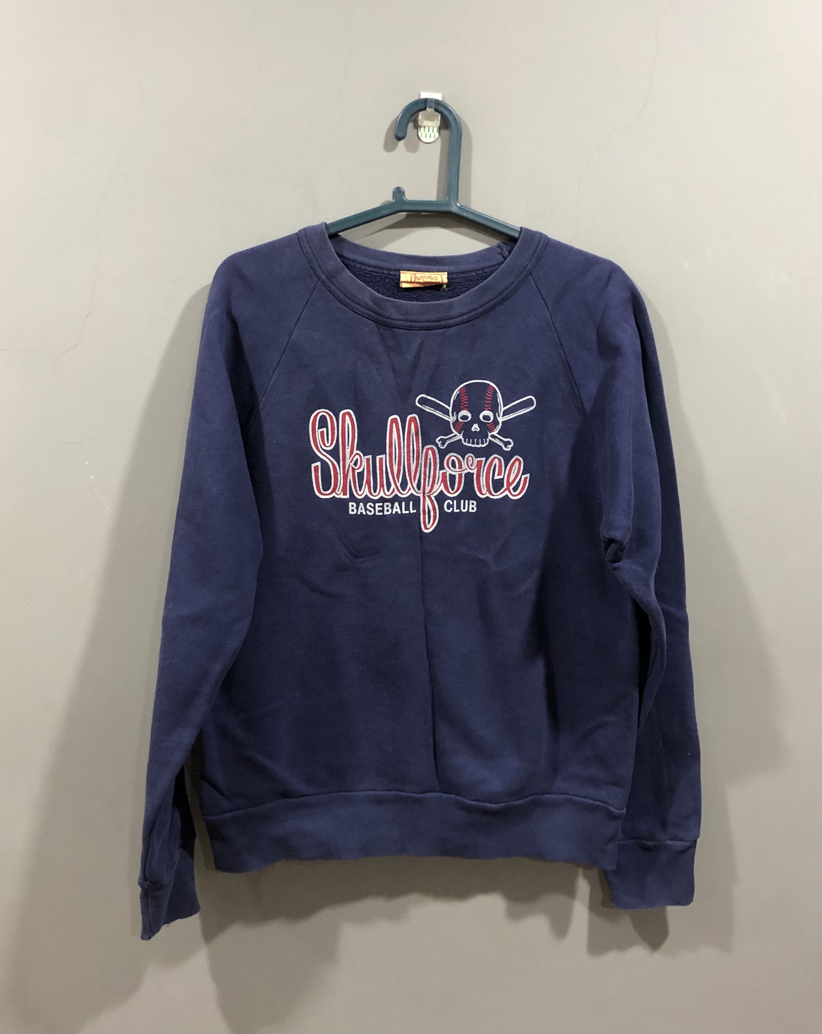 image of Avant Garde x Pherrows Sportswear Baseball Club Sweatshirt in Navy, Men's (Size Small)