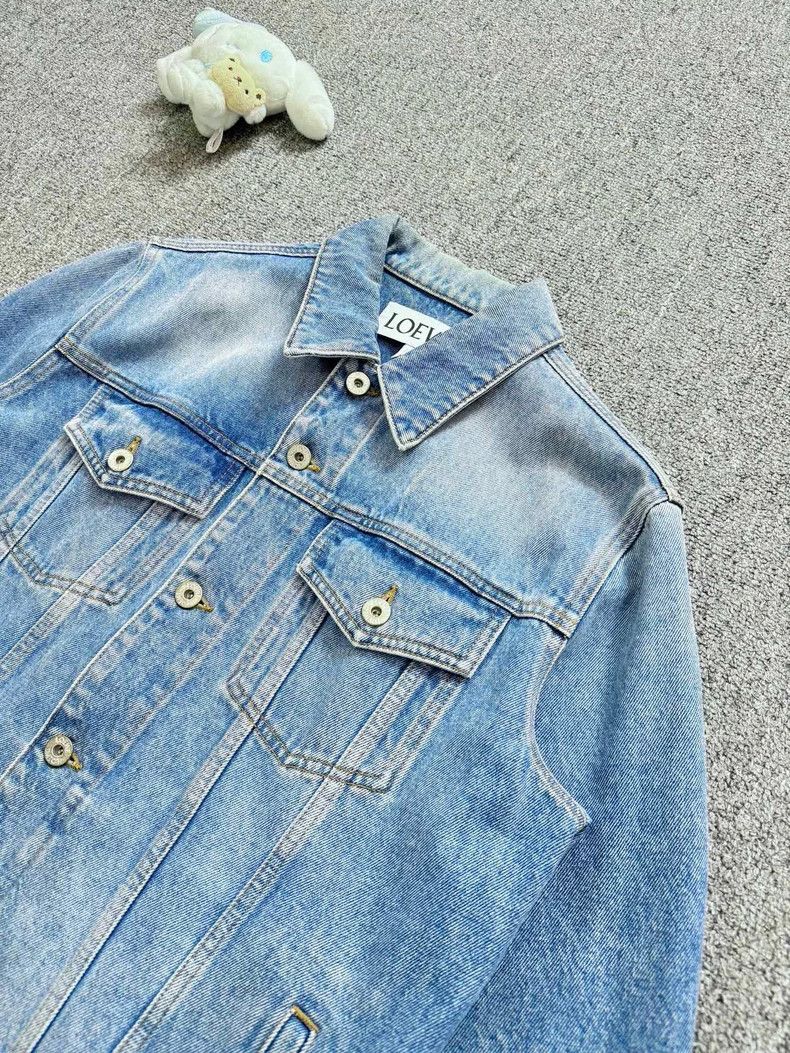 Loewe LOEWE Blue faded water-washed small logo denim jacket coat Size M / US 6-8 / IT 42-44 - 3 Thumbnail