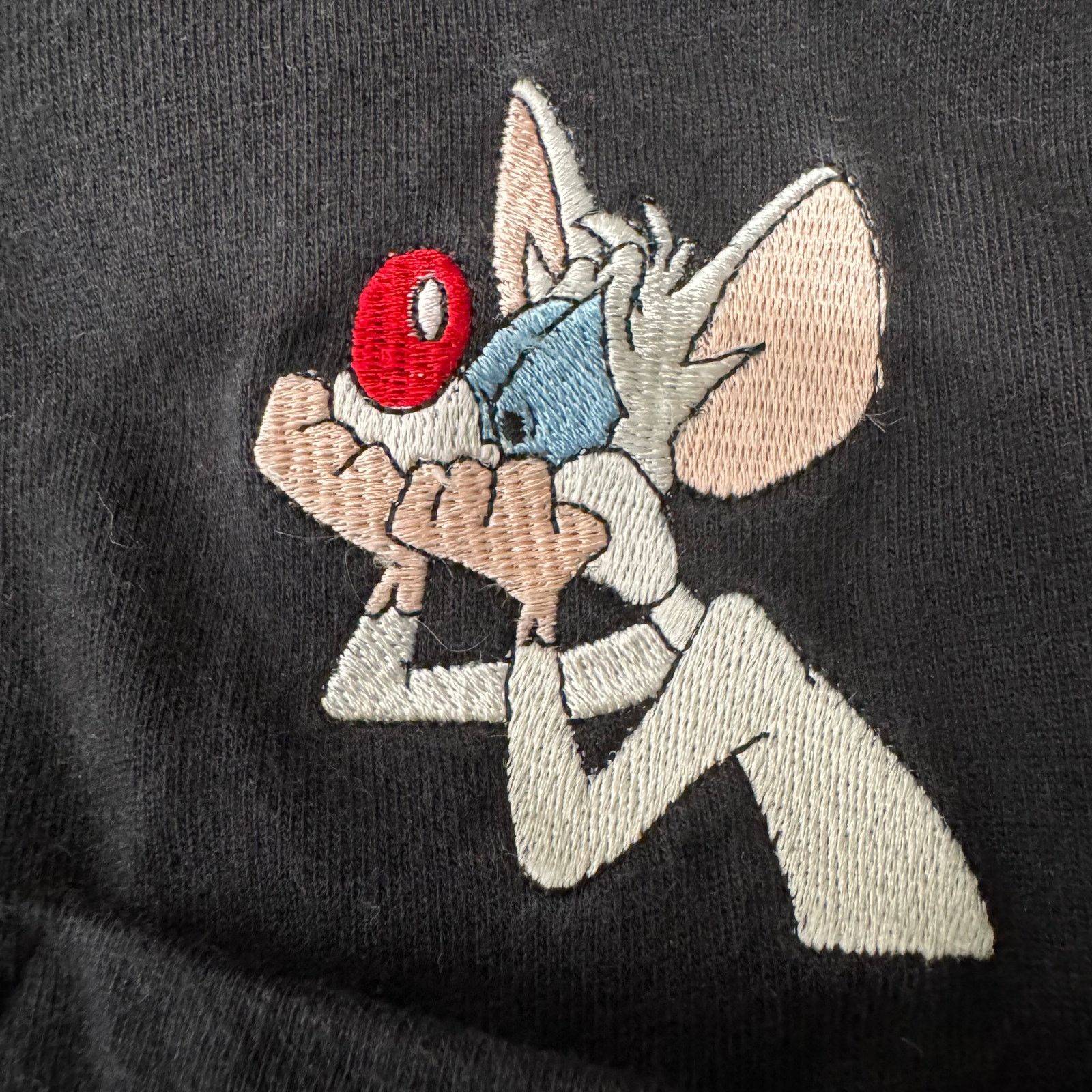 Warner Bros VTG 1995 Animaniacs Pinky and the Brain Embroidered Tee Size US XL / EU 56 / 4 - 4 Thumbnail