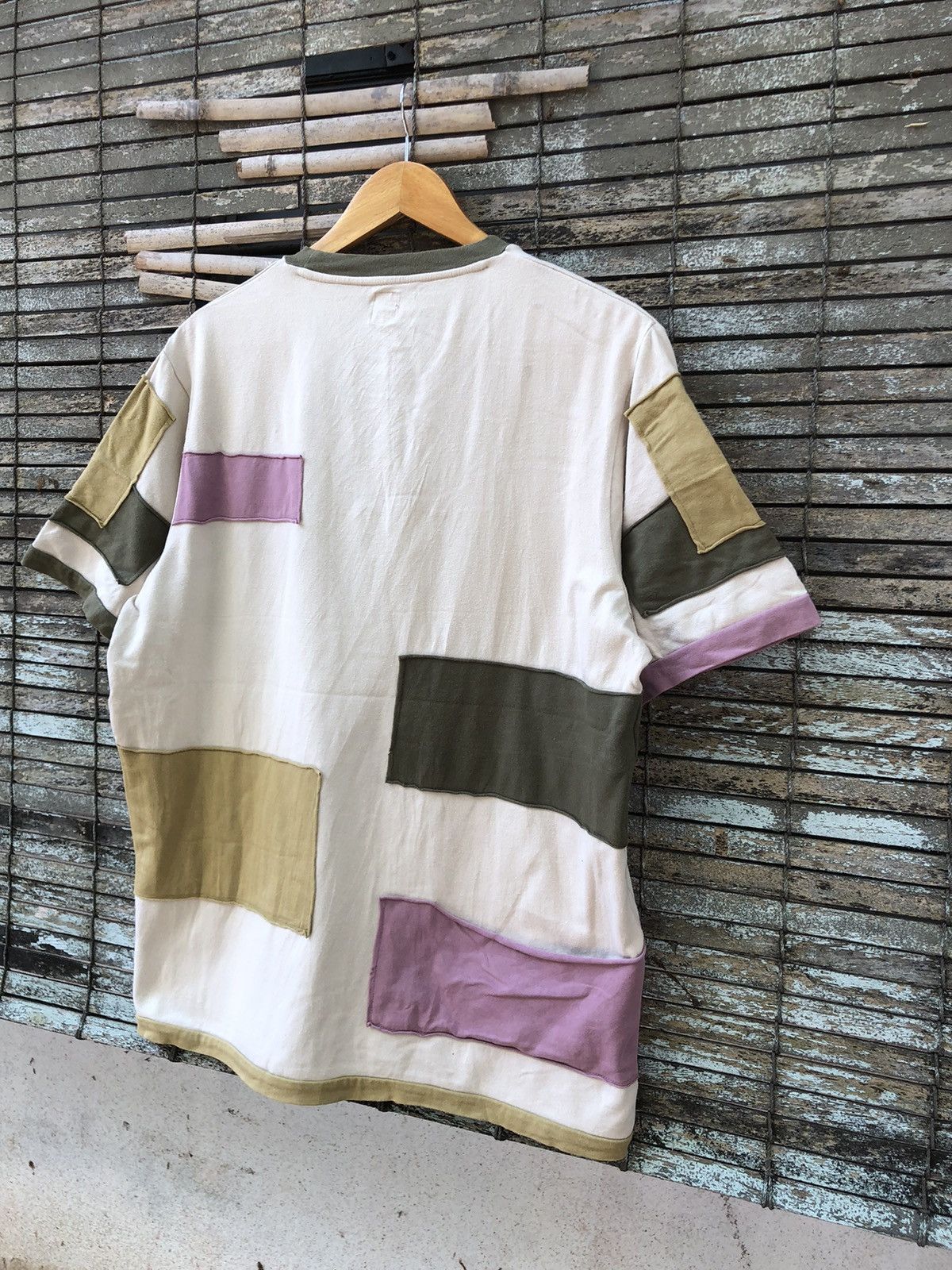 Japanese Brand × Vintage Japanese Brand Dip Co.jp Issey Miyake Patchwork Style Tshirt Size US L / EU 52-54 / 3 - 11 Thumbnail