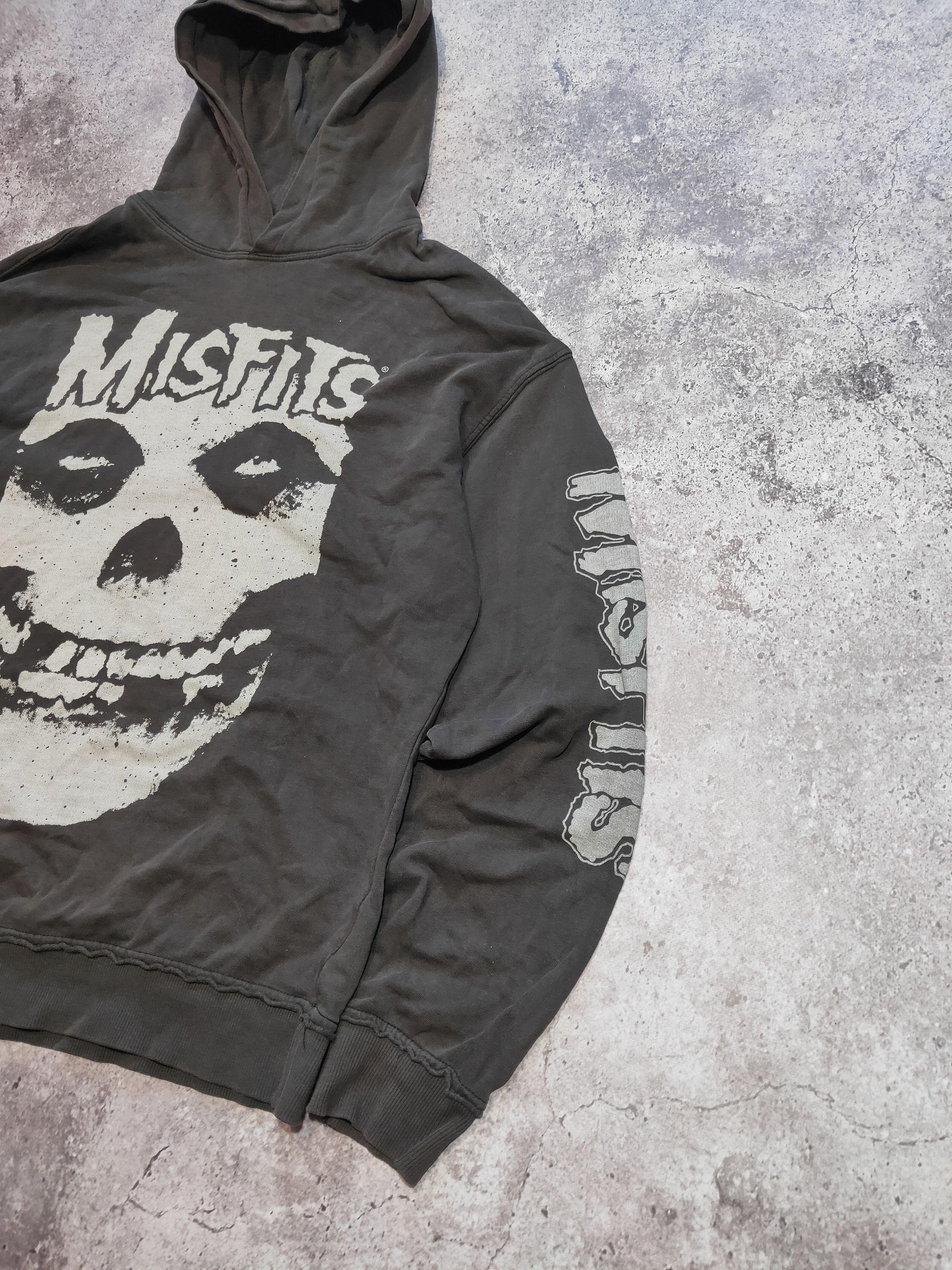 Band Tees × Misfits × Vintage Vintage Misfits Hoodie Skull Washed Punks H&M Emo Band Size US M / EU 48-50 / 2 - 4 Thumbnail