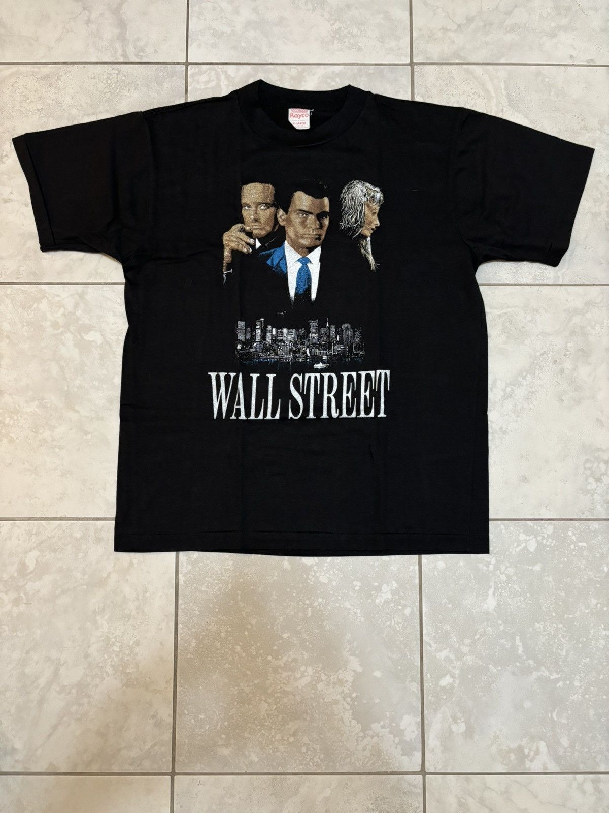 Rare Vintage 80s Wall Street Movie Gekko Oliver Stone Shirt