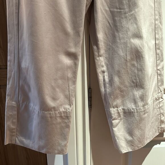 Max Mara S Maxmara beige pleated wide leg crop pants 4 small Size 27" / US 4 / IT 40 - 4 Thumbnail