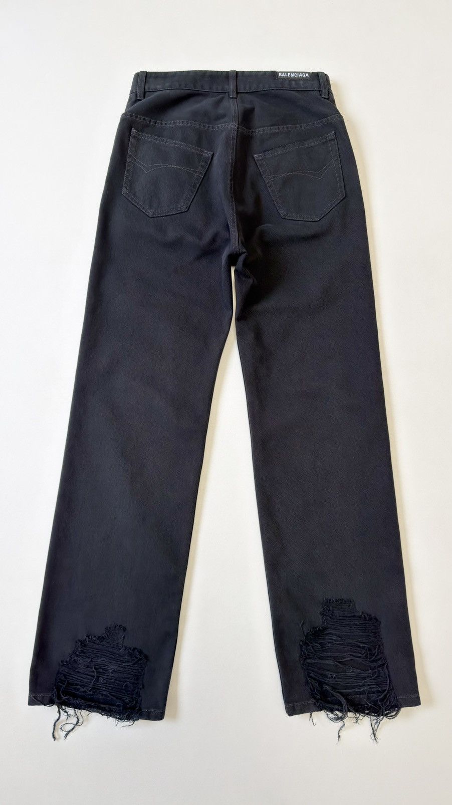 Balenciaga ‘Heel Bite’ Soft Black Left Hand Denim Jeans Size US 30 / EU 46 - 1 Thumbnail
