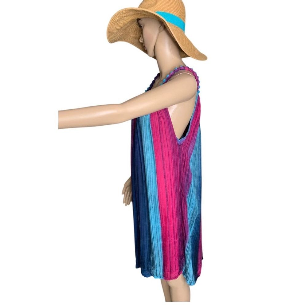 Handmade Vintage Hand Made Midi Summer Boho Tank Dress Women One Size Size ONE SIZE - 6 Thumbnail