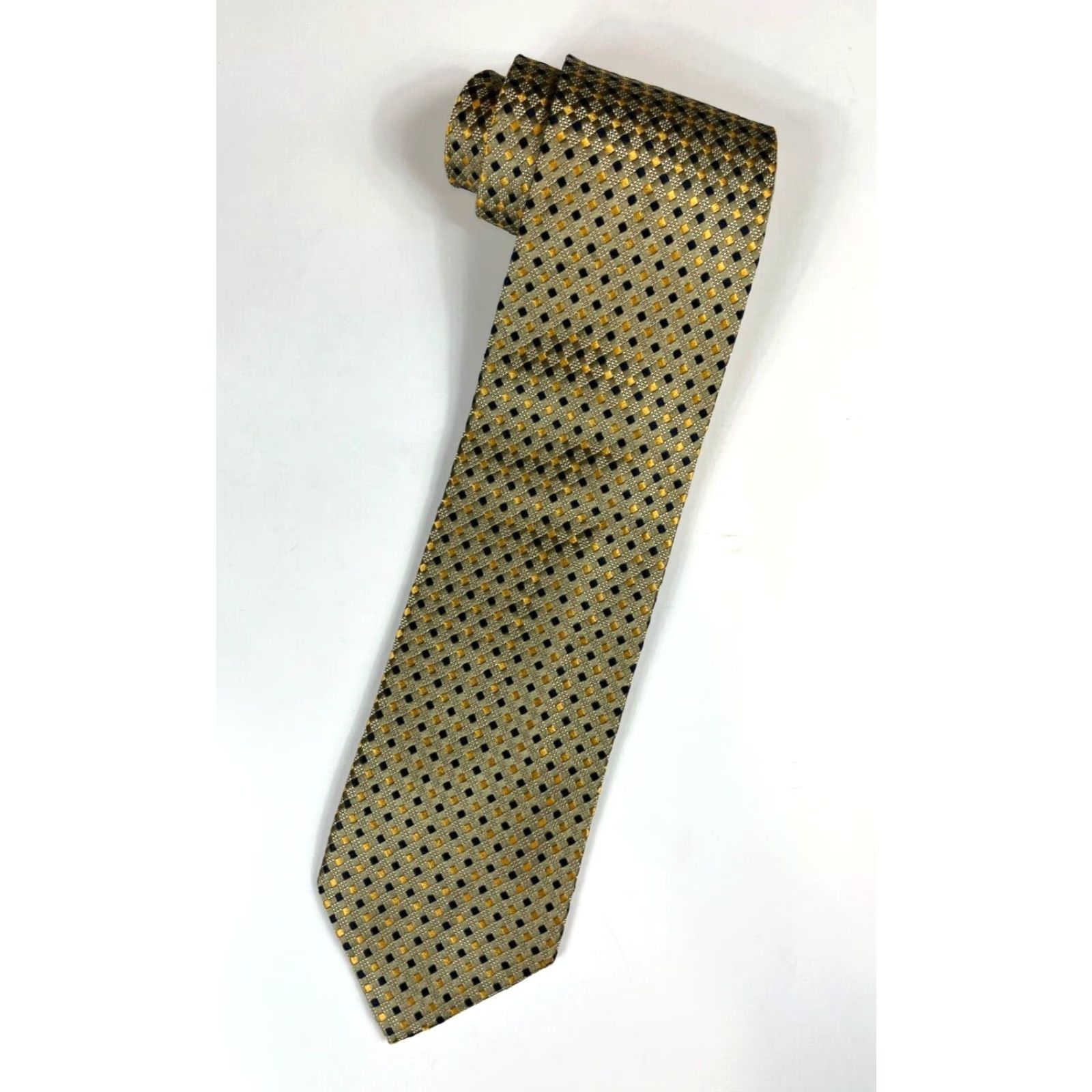 Ermenegildo Zegna VINTAGE Ermenegildo Zegna Silk Tie Geometric Men’s Gold Made in Italy 57"-60" Classic 3.75" Wide 100% Silk—Pre-owned in great condition Mens Size ONE SIZE - 2 Thumbnail