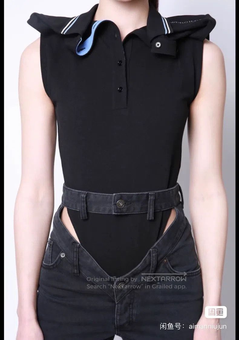 Y/Project Y/Project size S Black cut-out denim pants Size US 27 - 8 Thumbnail