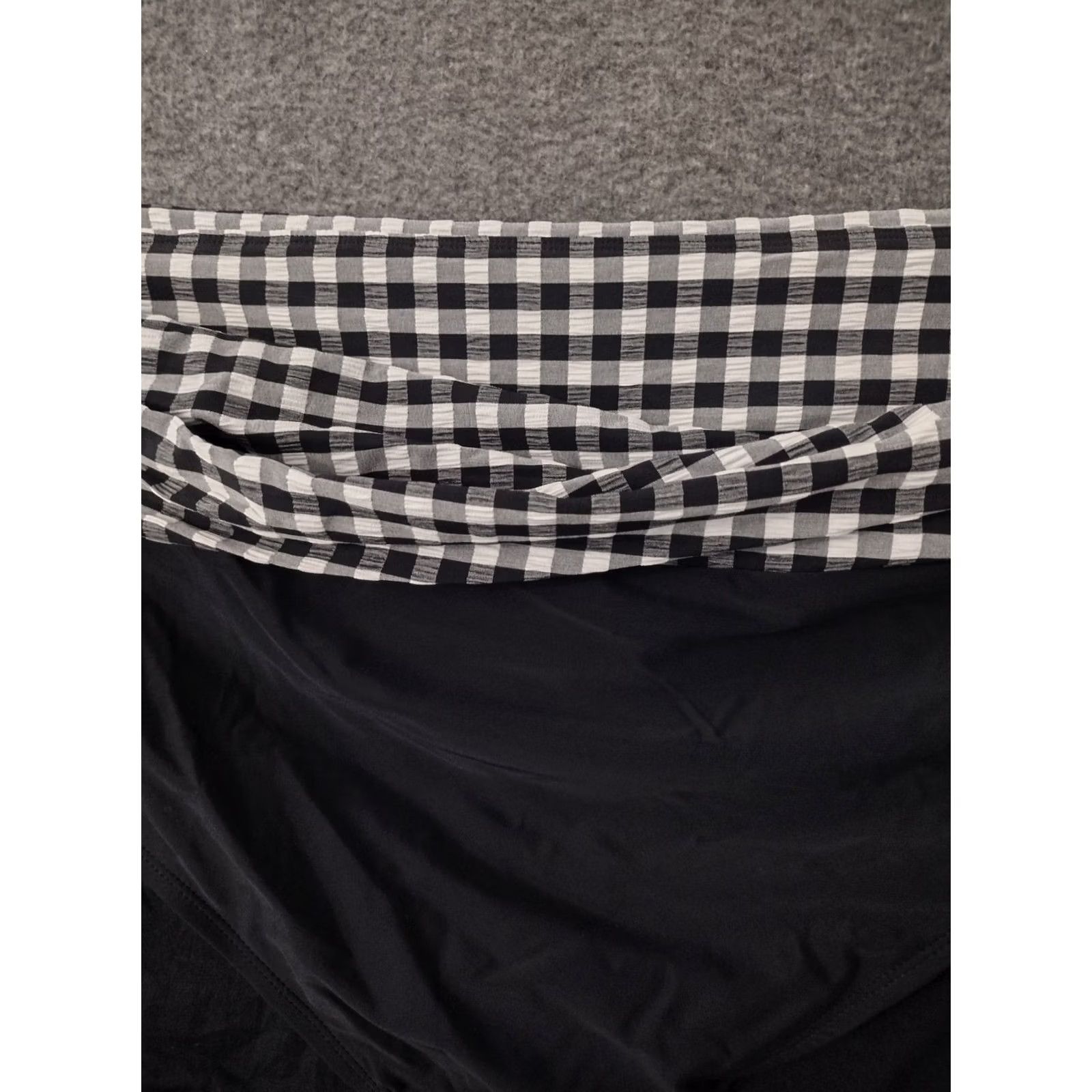 Vintage Terra & Sky Bottoms Women Black/Checkered High Waisted Twist 5X 32W-34W Beach Nylon Spandex Manche no? Size 40" / US 18 - 3 Thumbnail