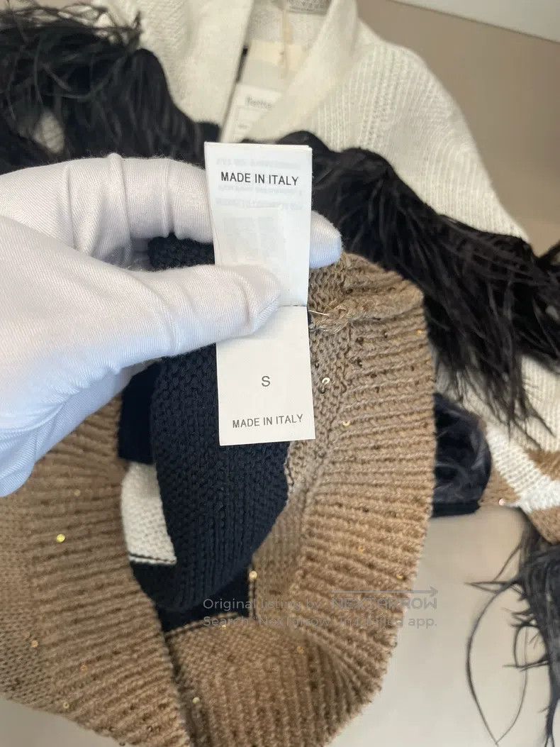 Brunello Cucinelli Brunello Cucinelli Contrast Colored Cotton Linen Open Card Size S / US 4 / IT 40 - 4 Thumbnail