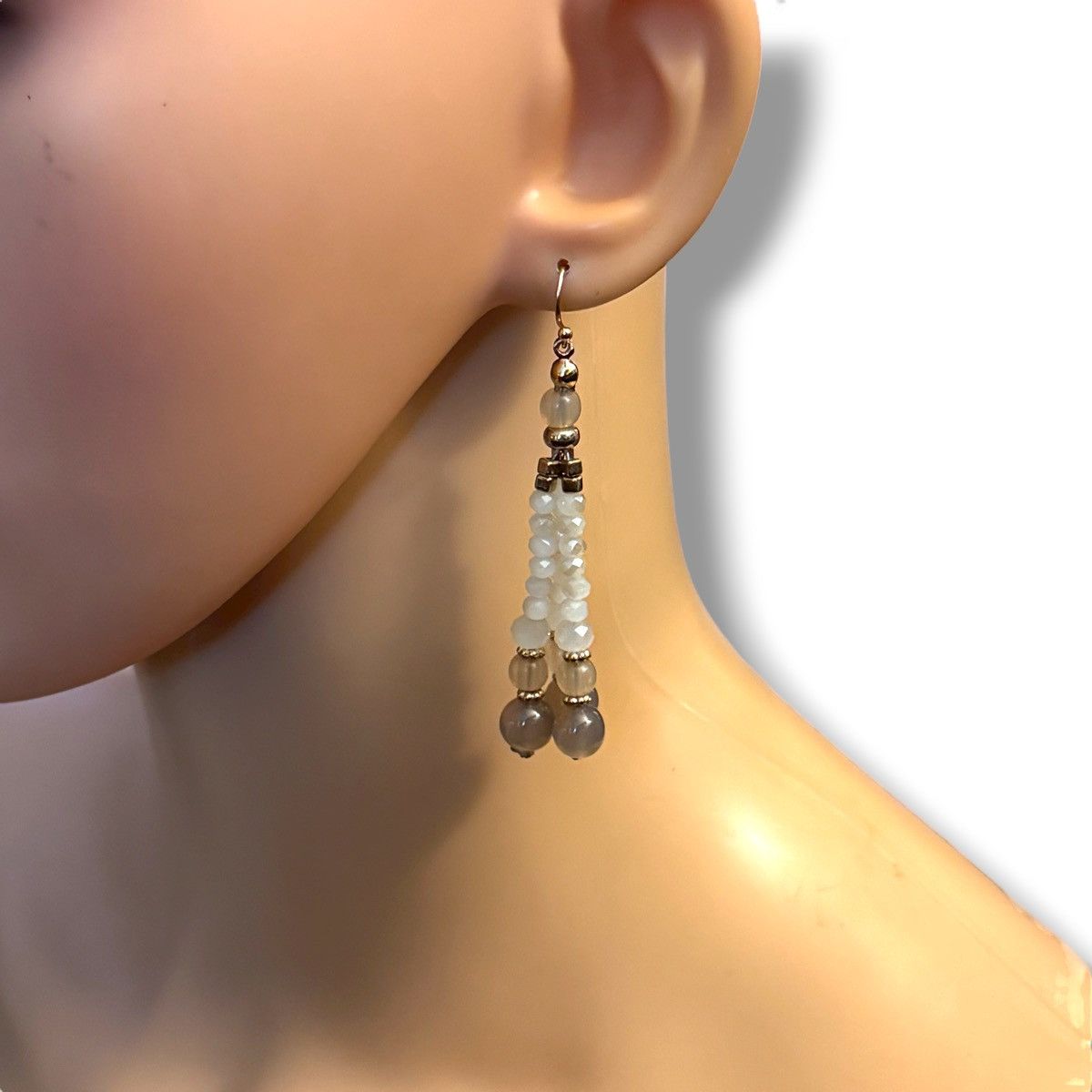 Other Genuine polished stone and glass bead dangle earrings Size ONE SIZE - 2 Thumbnail
