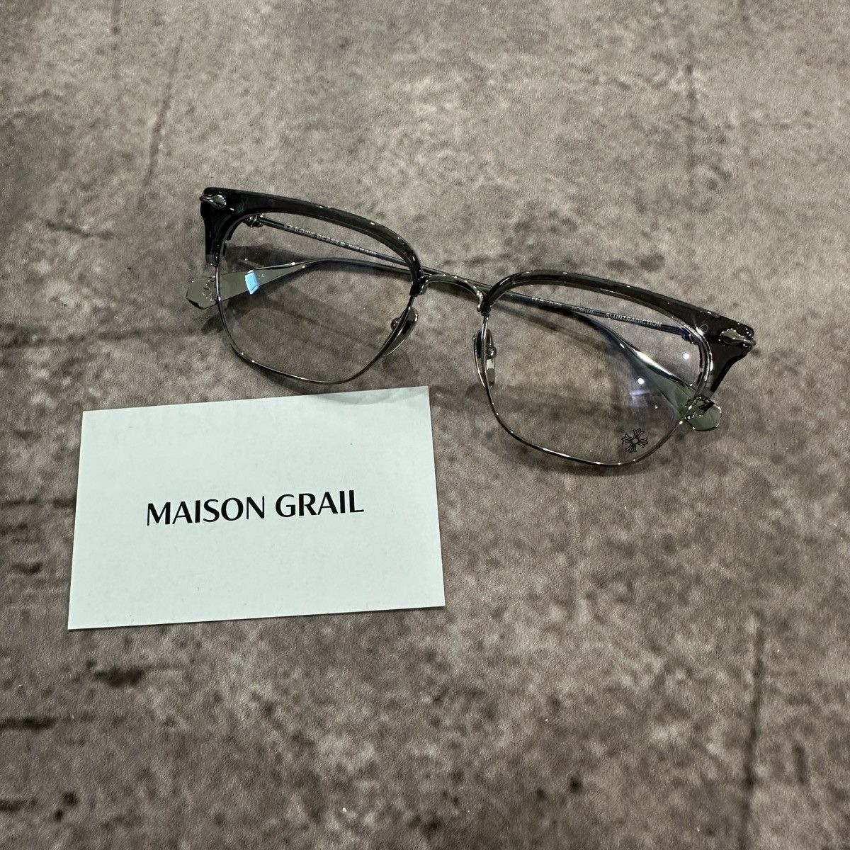 Chrome Hearts CHROME HEARTS SLUNTRADICTION (54) Flint/Gunmetal EYEWEAR Size ONE SIZE - 11 Thumbnail