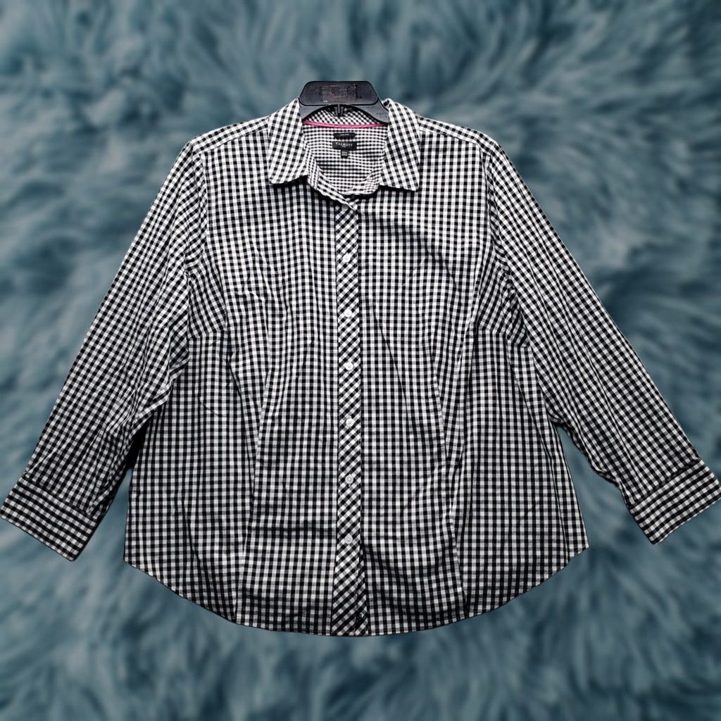 Talbots Talbots Shirt Womens 20W Multi Long Sleeve Collared Non-Iron Stretch Button Up Size 3XL / US 20-22 - 1 Thumbnail