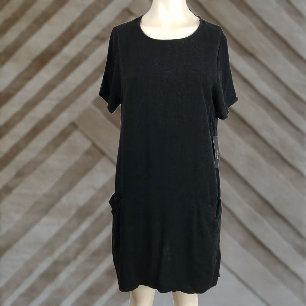 Lulus Lulus Dress Womens S Black Short Sleeve Tunic With Pockets Size Size 28" / US 6 / IT 42 - 1 Thumbnail