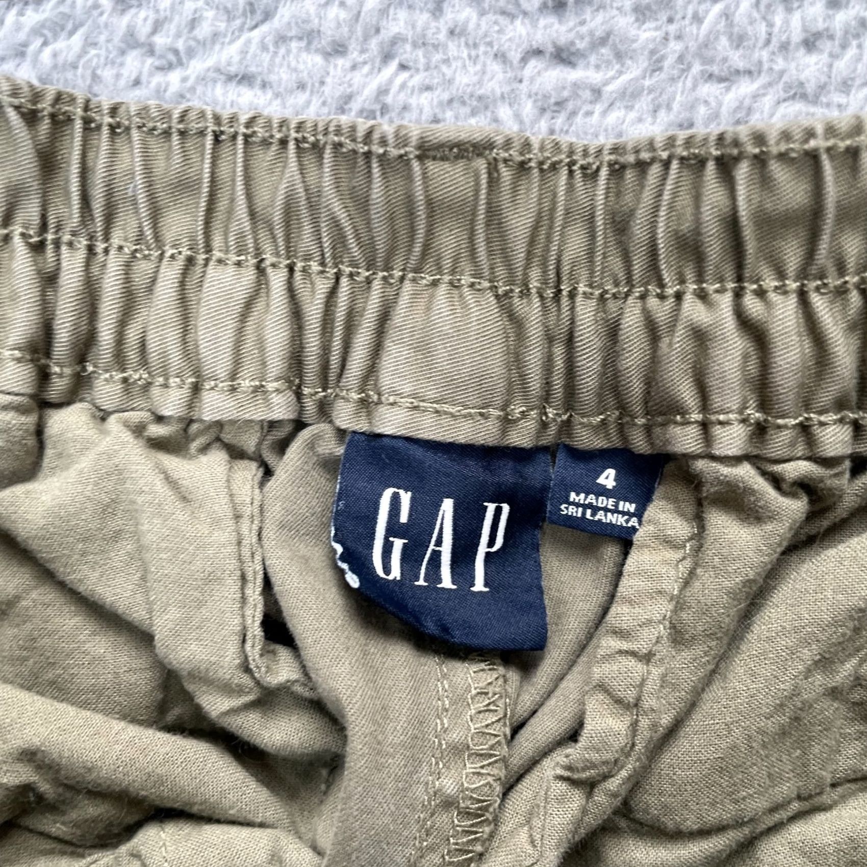 Gap Gap Pants Womens 4 Beige Dress Cotton Stretch Pleated Tapered Leg Elastic Waist Size 27" / US 4 / IT 40 - 3 Thumbnail