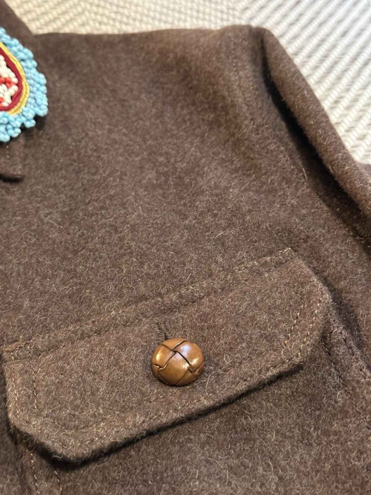 Number (N)ine n(n) by NUMBER (N)INE BEADS BROOCH WOOL JACKET Size US M / EU 48-50 / 2 - 5 Thumbnail