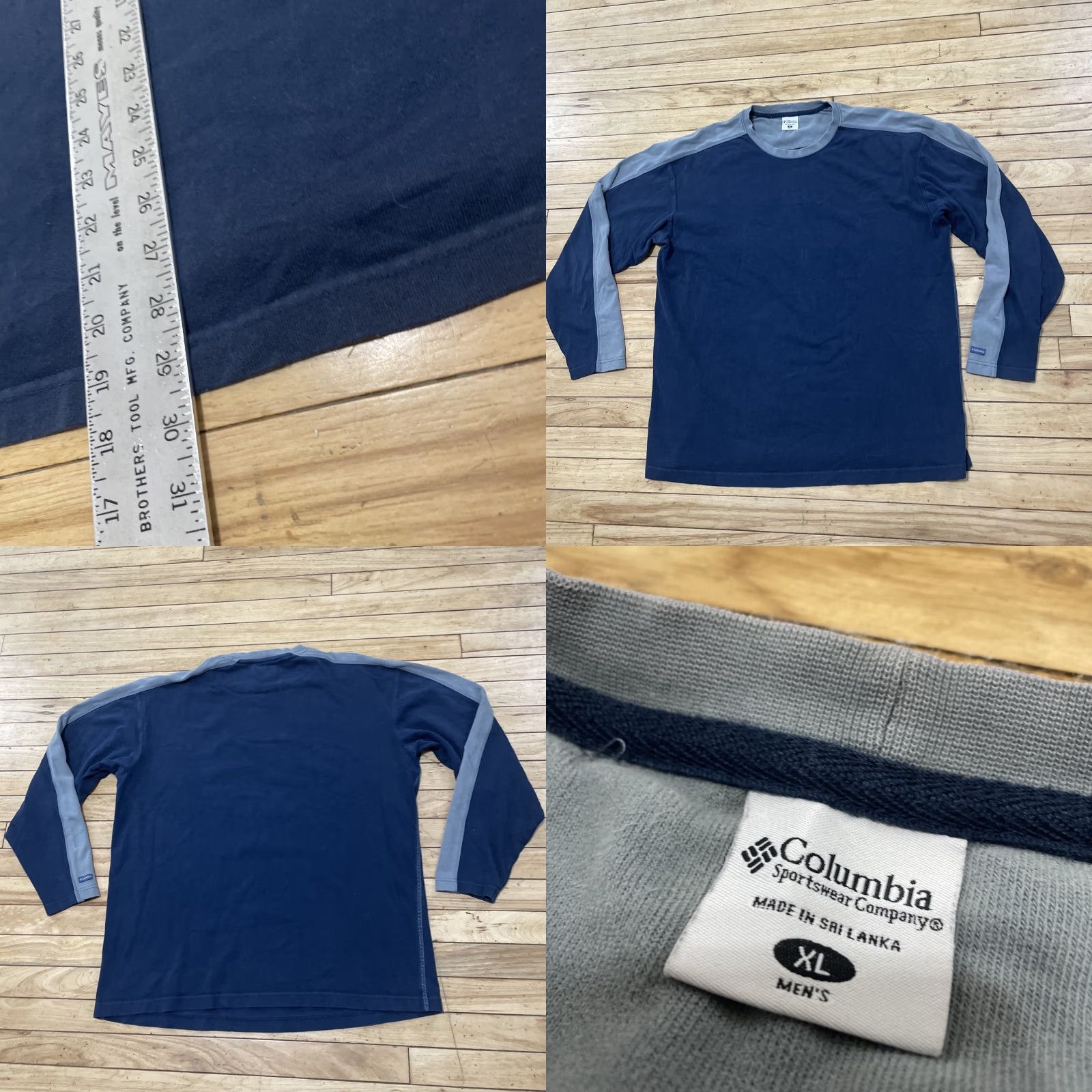 Vintage VINTAGE Columbia Shirt Mens XL Oversized Blue Gray Thermal Cotton Sweater Size US XL / EU 56 / 4 - 9 Thumbnail