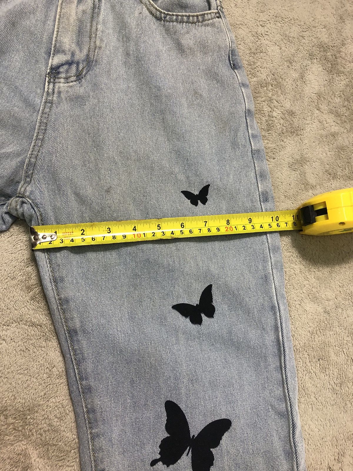 Vintage 🦋 Vintage 90s ZS Jeans Butterfly Silhouettes Straight Denim Size US 29 - 21 Thumbnail