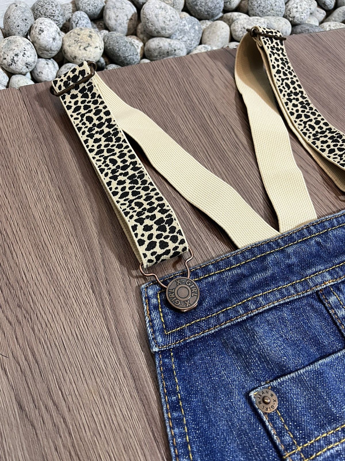 Girl Skateboards × X-Girl X-Girl Leopard Suspender Short Jumpsuit Size 33" - 5 Thumbnail