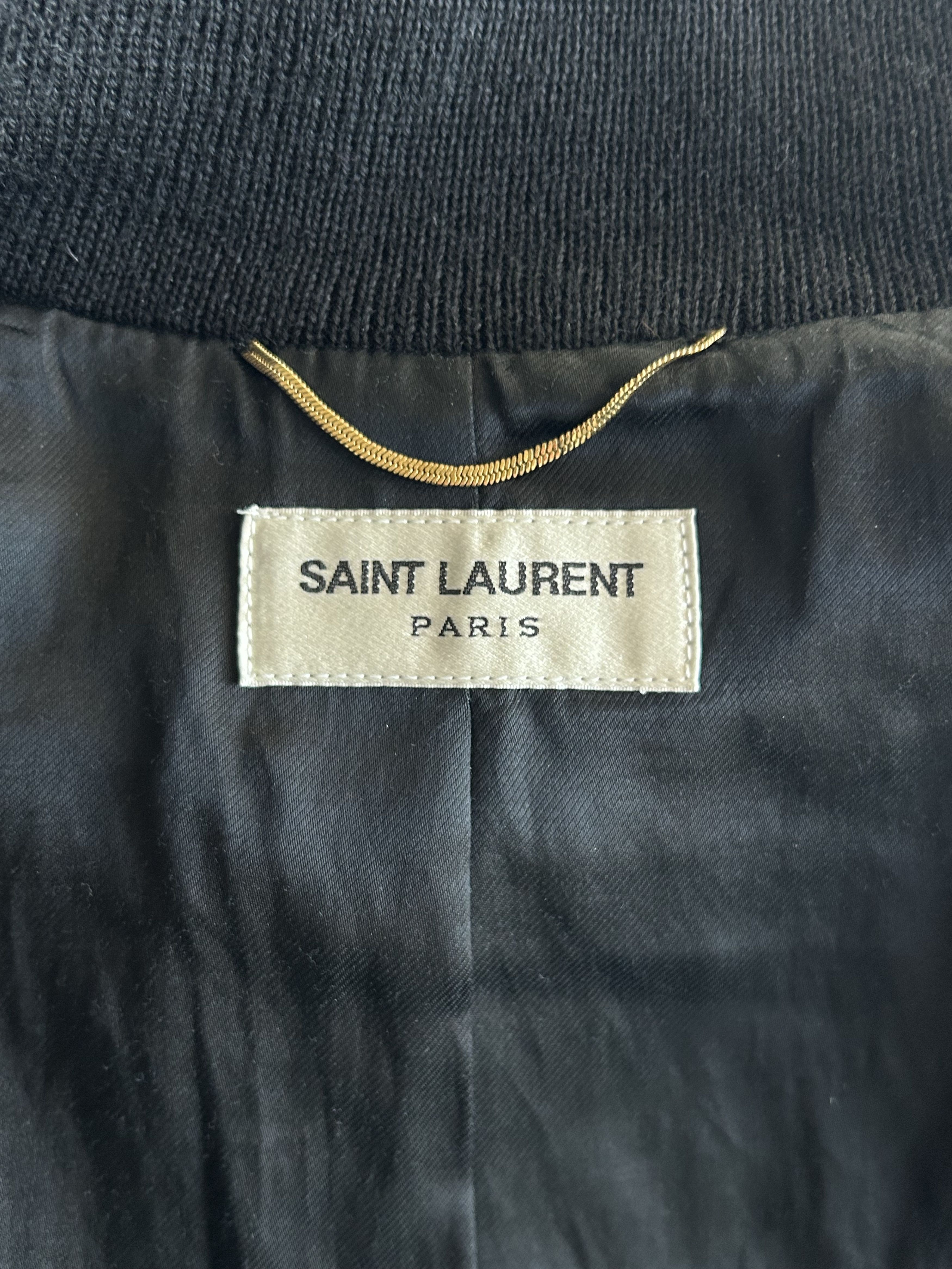 Yves Saint Laurent Saint Laurent Black & White Wool Women's Teddy Jacket Size S / US 4 / IT 40 - 3 Thumbnail