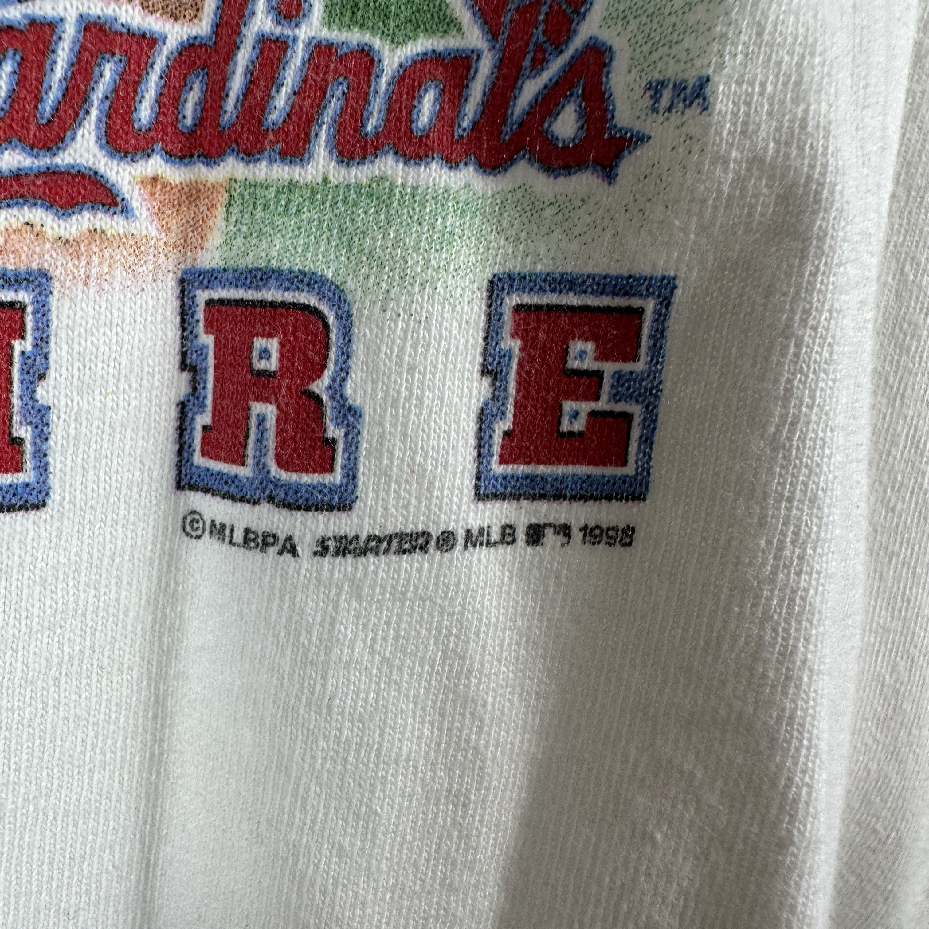 Vintage ​​​​1998 Mark McGwire Cardinals MLB King Mac Caricature Tee Size US XL / EU 56 / 4 - 3 Thumbnail