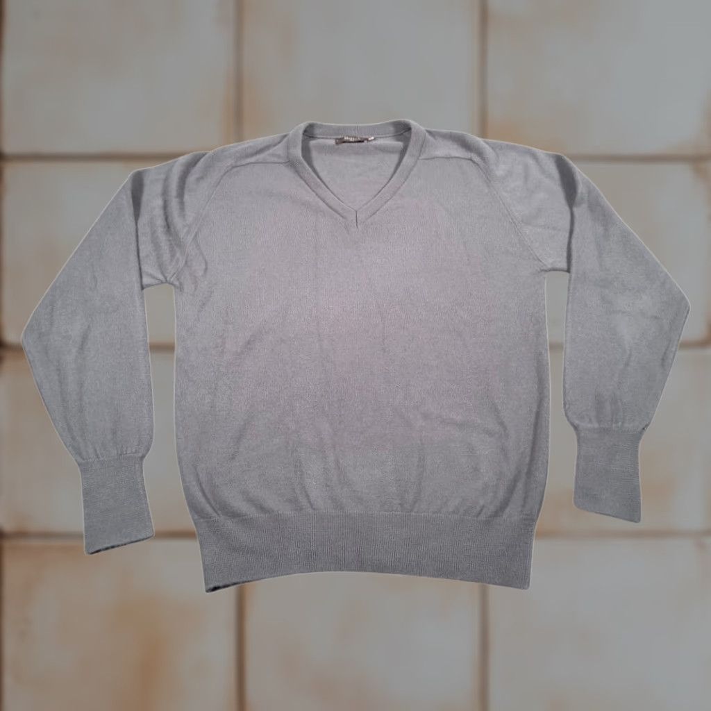 Harrods VINTAGE Harrod Sweater Shirt Adult LARGE Gray V Neck Acrylic Knit Raglan 80s Preppy Mens Size US M / EU 48-50 / 2 - 1 Thumbnail