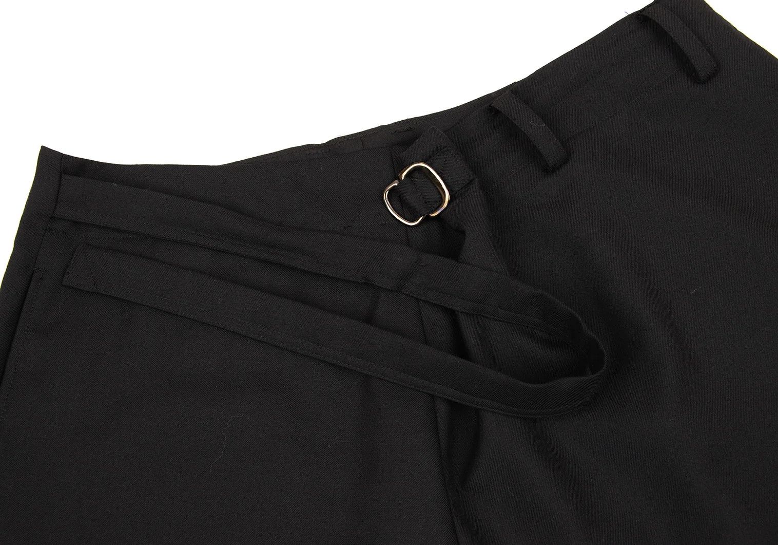 Yohji Yamamoto Wool-Poly Gabardine Belted Sarouel Pants in Black Size US 34 / EU 50 - 3 Thumbnail