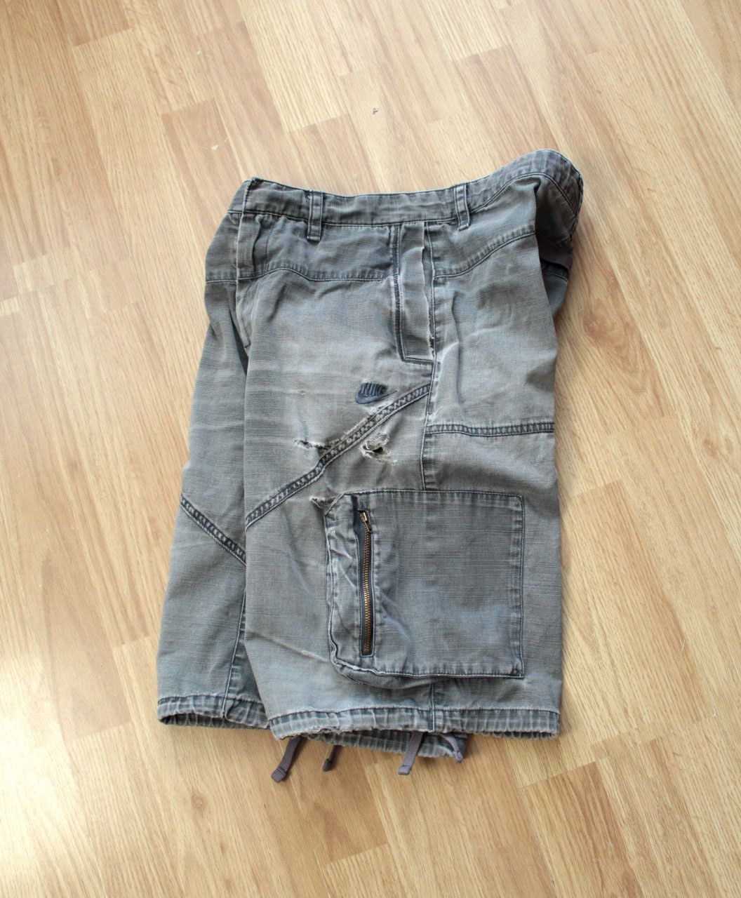 Nike 🔥 Vintage Nike Cargo Destroyed Shorts Distressed Carhartt Size US 30 / EU 46 - 1 Thumbnail