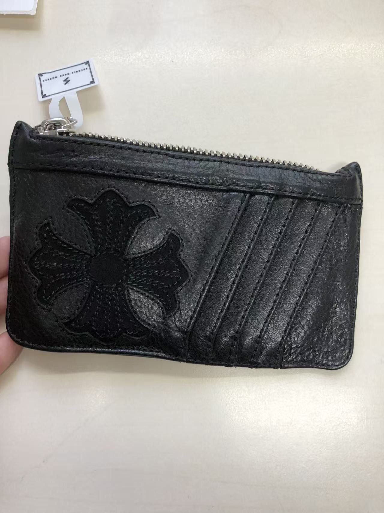 Chrome Hearts Chrome Hearts Suede Cross Patch Silver Dagger Card Holder Size ONE SIZE - 6 Thumbnail