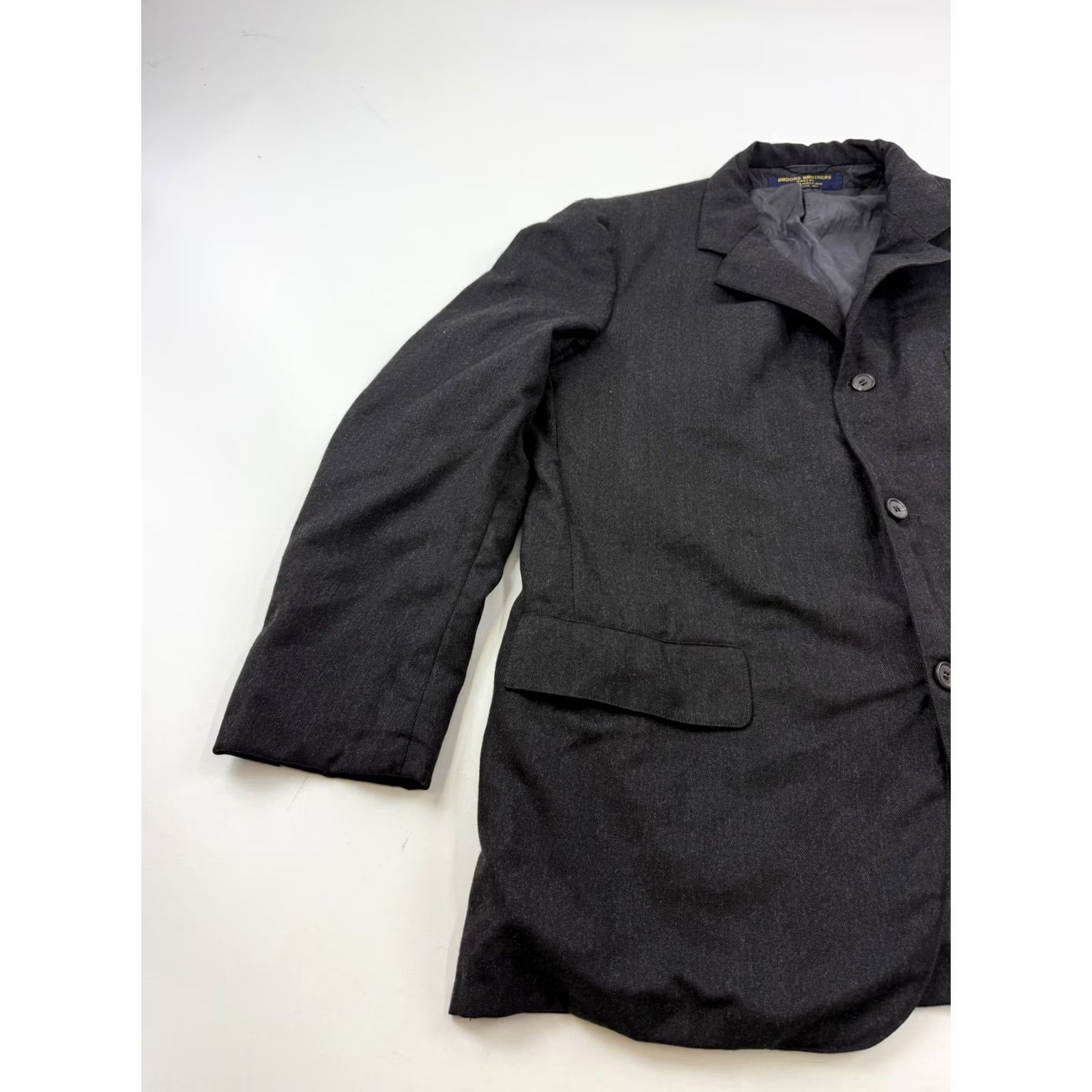 Brooks Brothers Brooks Brothers Blazer Sport Coat Jacket Mens 41R Gray 3 Button Notch Lapel Size 42R - 4 Thumbnail