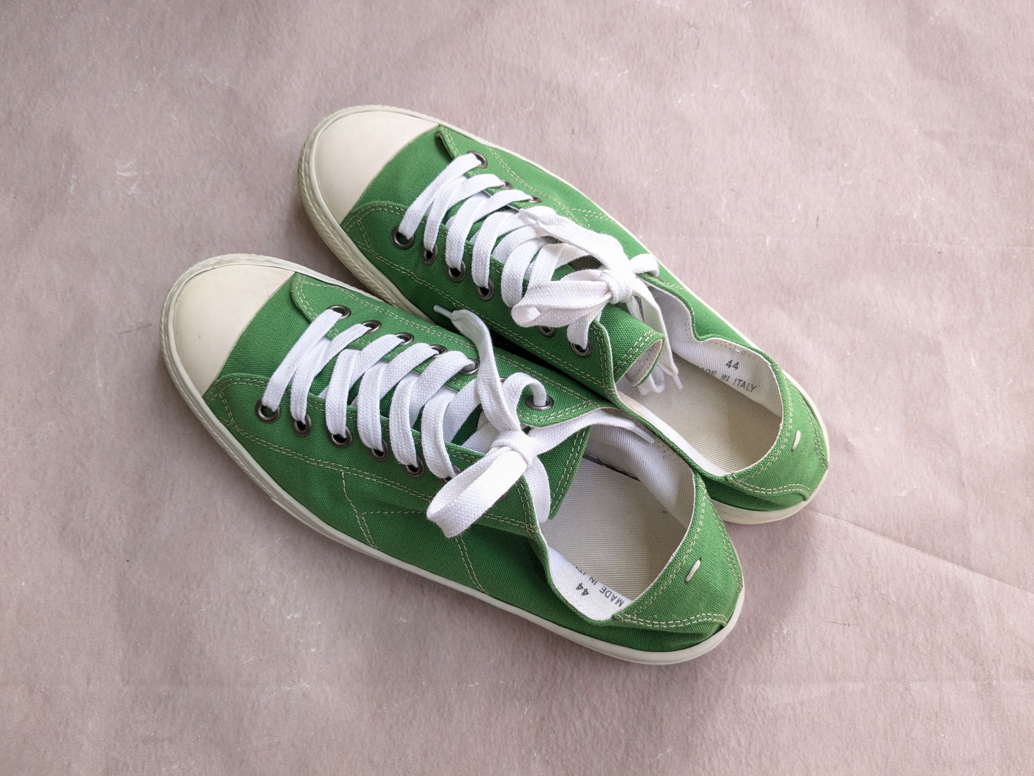 Maison Margiela Maison Margiela Stereotype Sneakers 11 44 Green White Canvas Size US 11 / EU 44 - 14 Thumbnail