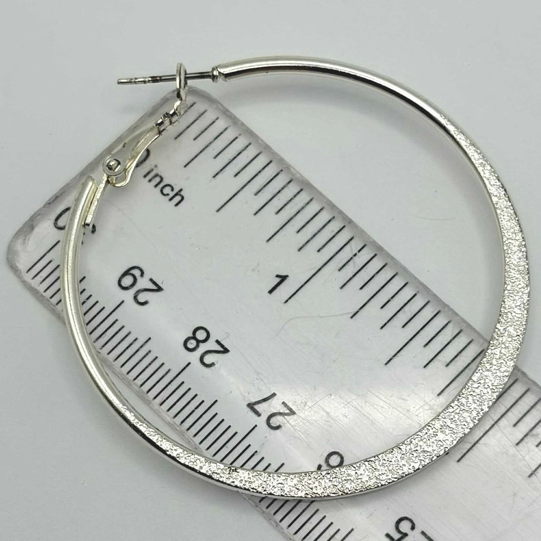 Other Silver Glitter Hoops Size ONE SIZE - 3 Thumbnail