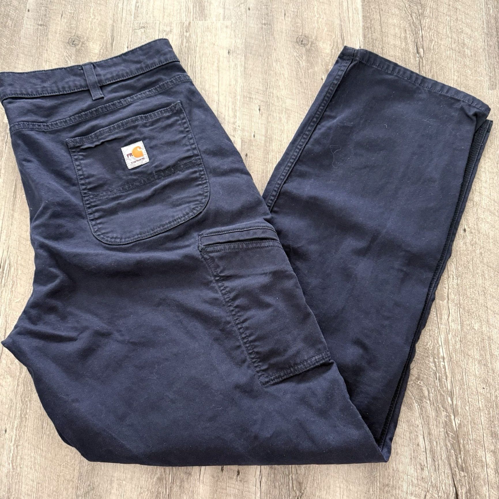 Carhartt FR Relaxed Straight Fit Rigby Dungaree Mens 42x34 Navy