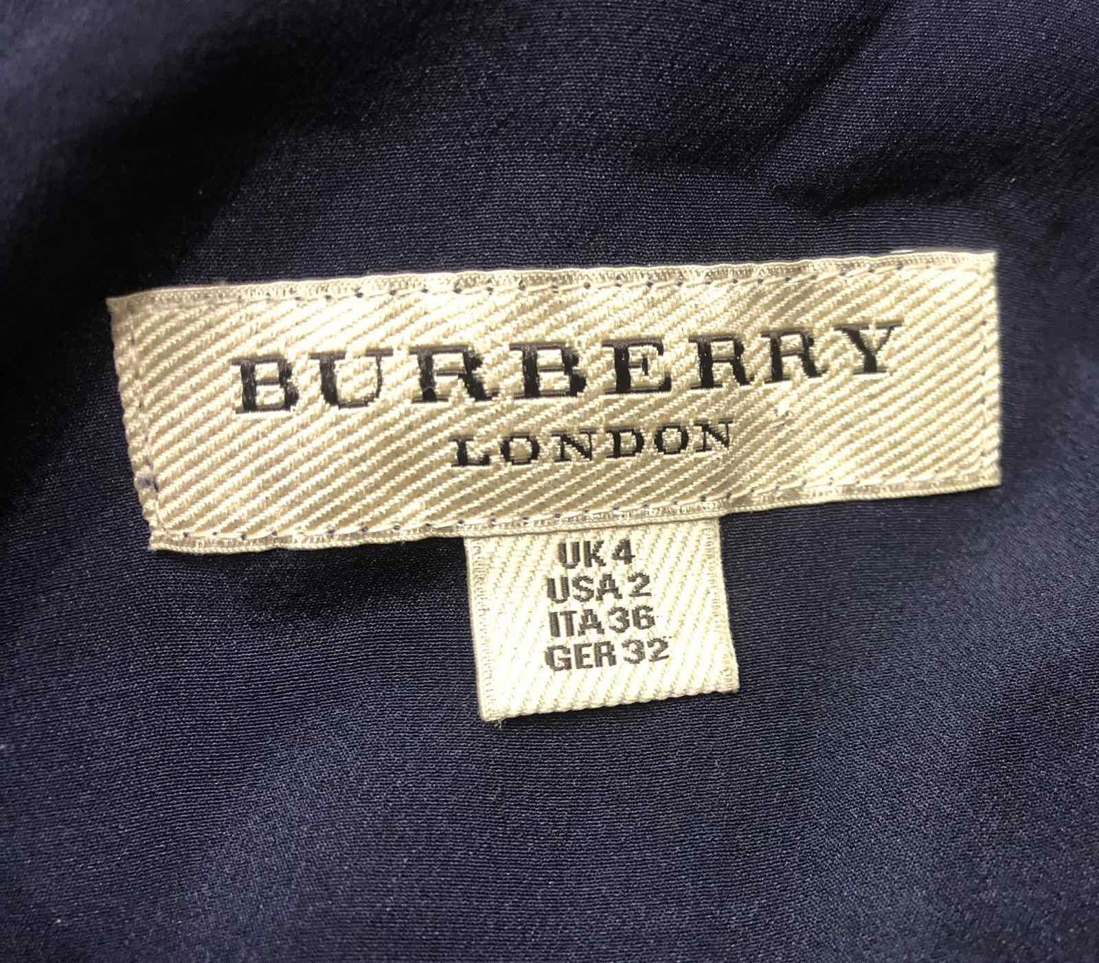 Burberry Burberry Silk Navy Dress USA 2 Size XS / US 0-2 / IT 36-38 - 5 Thumbnail