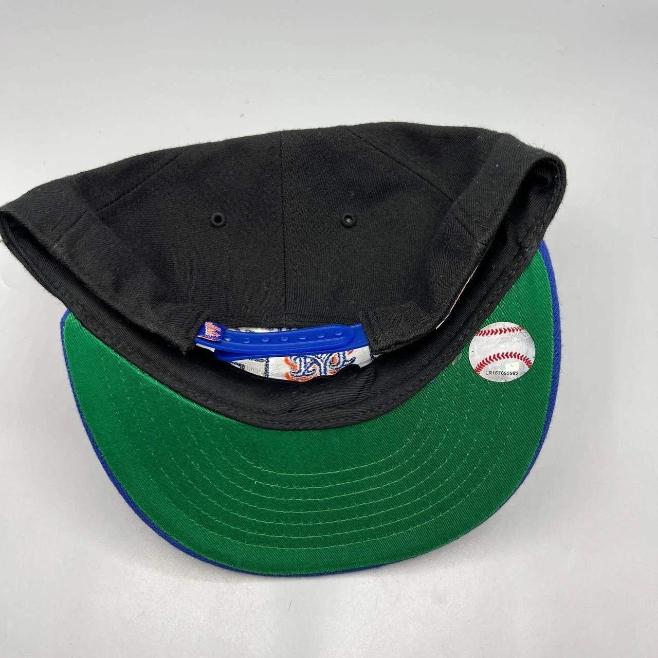 47 Brand New York Mets Hat Men Blue Black Embroidered Snap Back Cap Size ONE SIZE - 3 Thumbnail