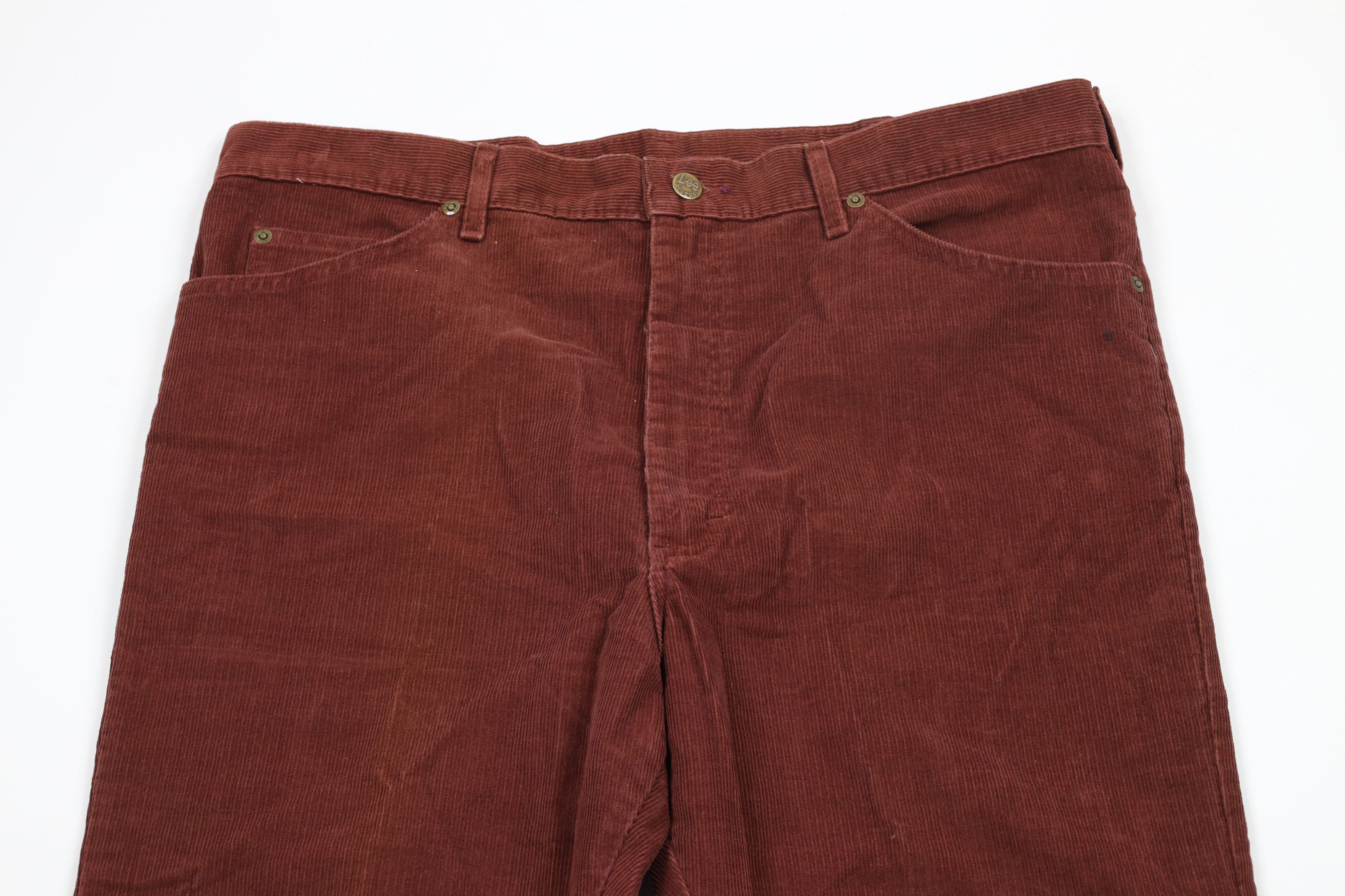 Lee × Vintage Vintage 90s Lee Bootcut Western Corduroy Chino Pants Red USA Size US 38 / EU 54 - 2 Thumbnail