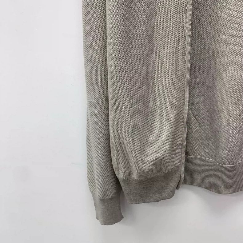 Loro Piana LORO PIANA Brown and gray zipper long sleeve knitted cardi Size M / US 6-8 / IT 42-44 - 4 Thumbnail