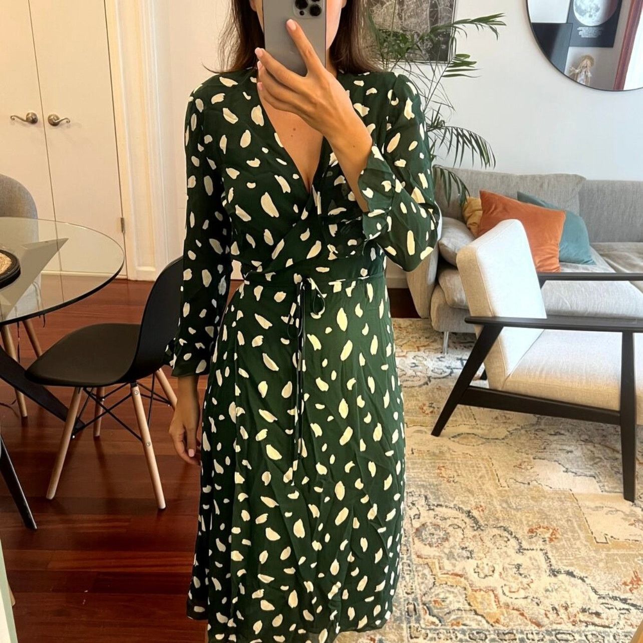 Reformation Reformation Crimini Midi Dress size 6 petite Emerald Green |  Grailed