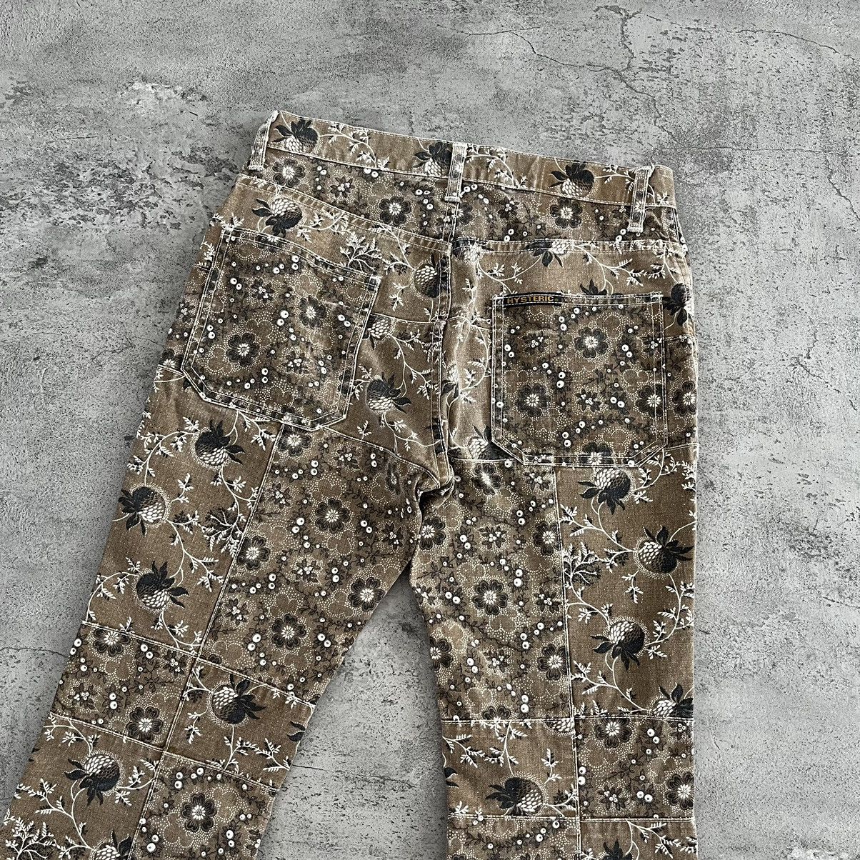 Hysteric Glamour Hysteric Glamour Floral Patchwork Flare Pants - Brown Size US 27 - 7 Thumbnail
