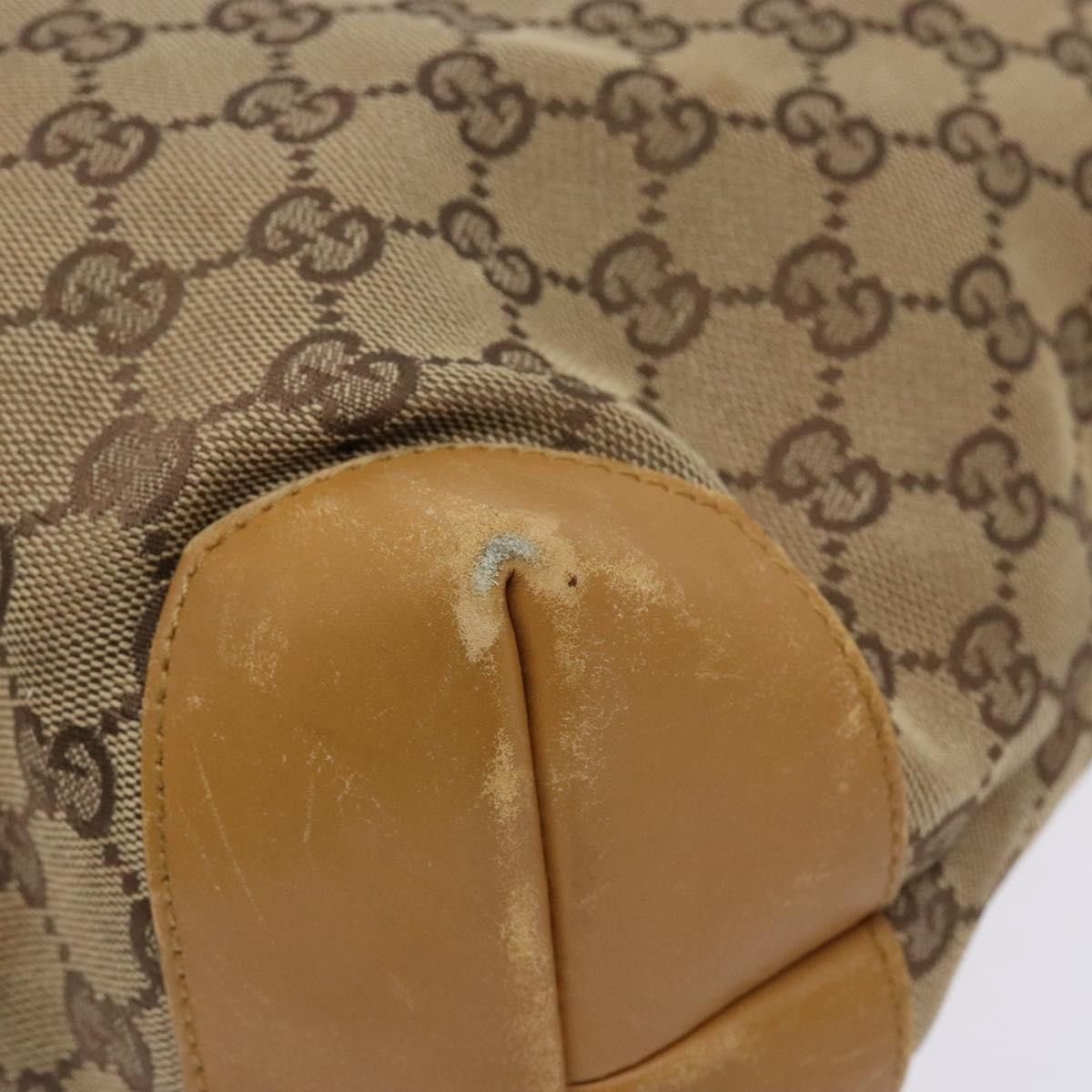 Gucci GUCCI GG Canvas Tote Bag Beige Silver 019 019 Size ONE SIZE - 12 Thumbnail