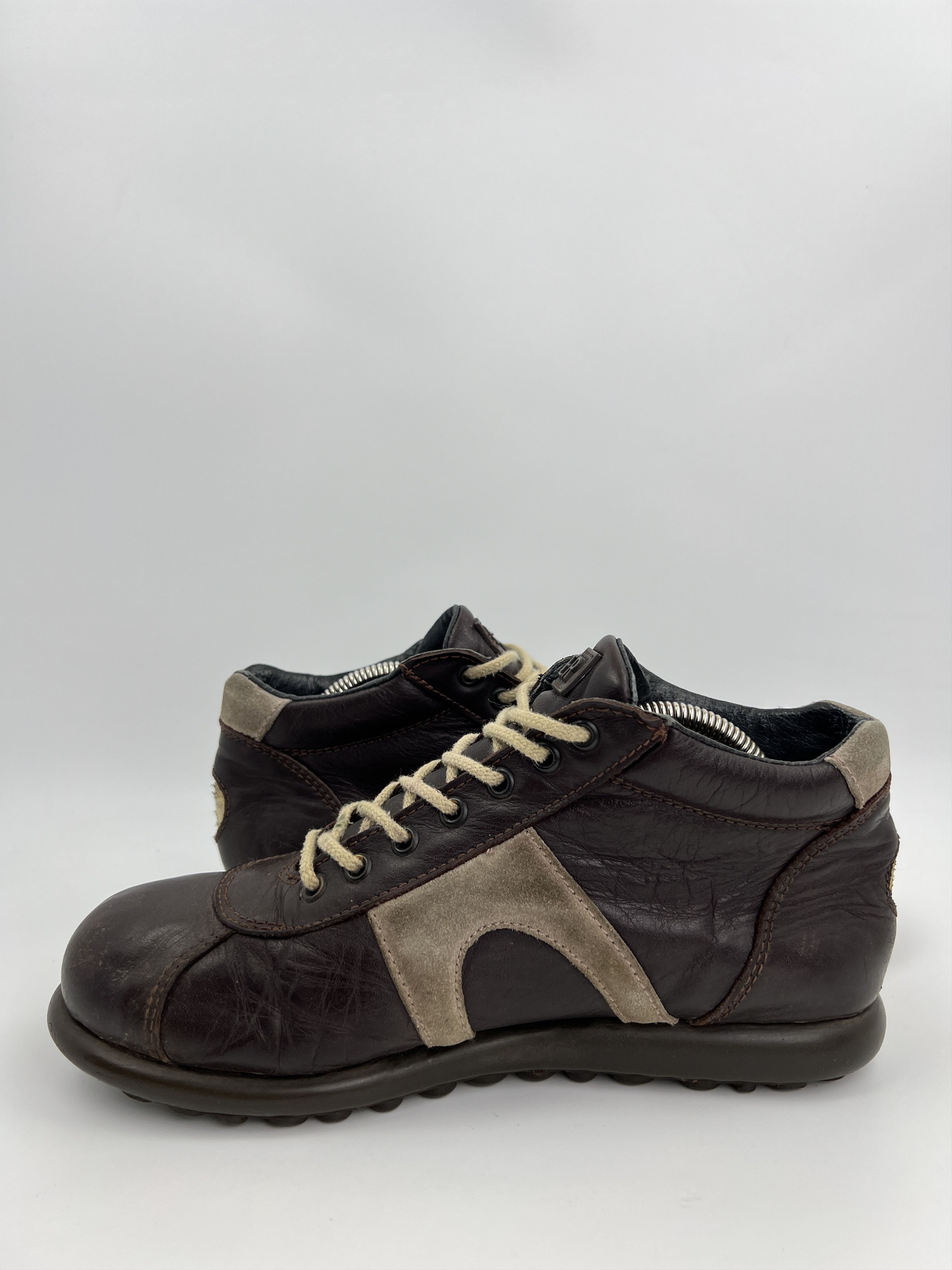 Camper Vintage Camper Mid Brown Leather Boots Gorpcore Bubble Sole Size US 10 / IT 40 - 6 Thumbnail