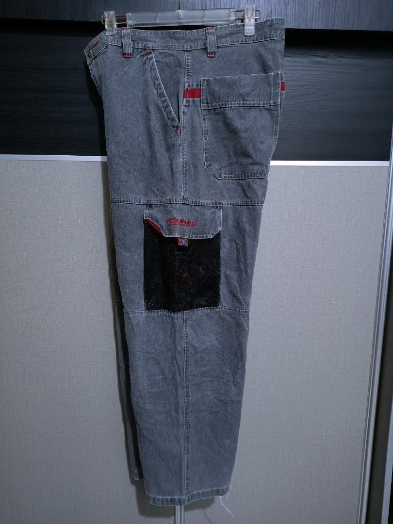 Japanese Brand Y2K Piko Grey Tech Cargo Jeans (W34) Size US 34 / EU 50 - 5 Thumbnail